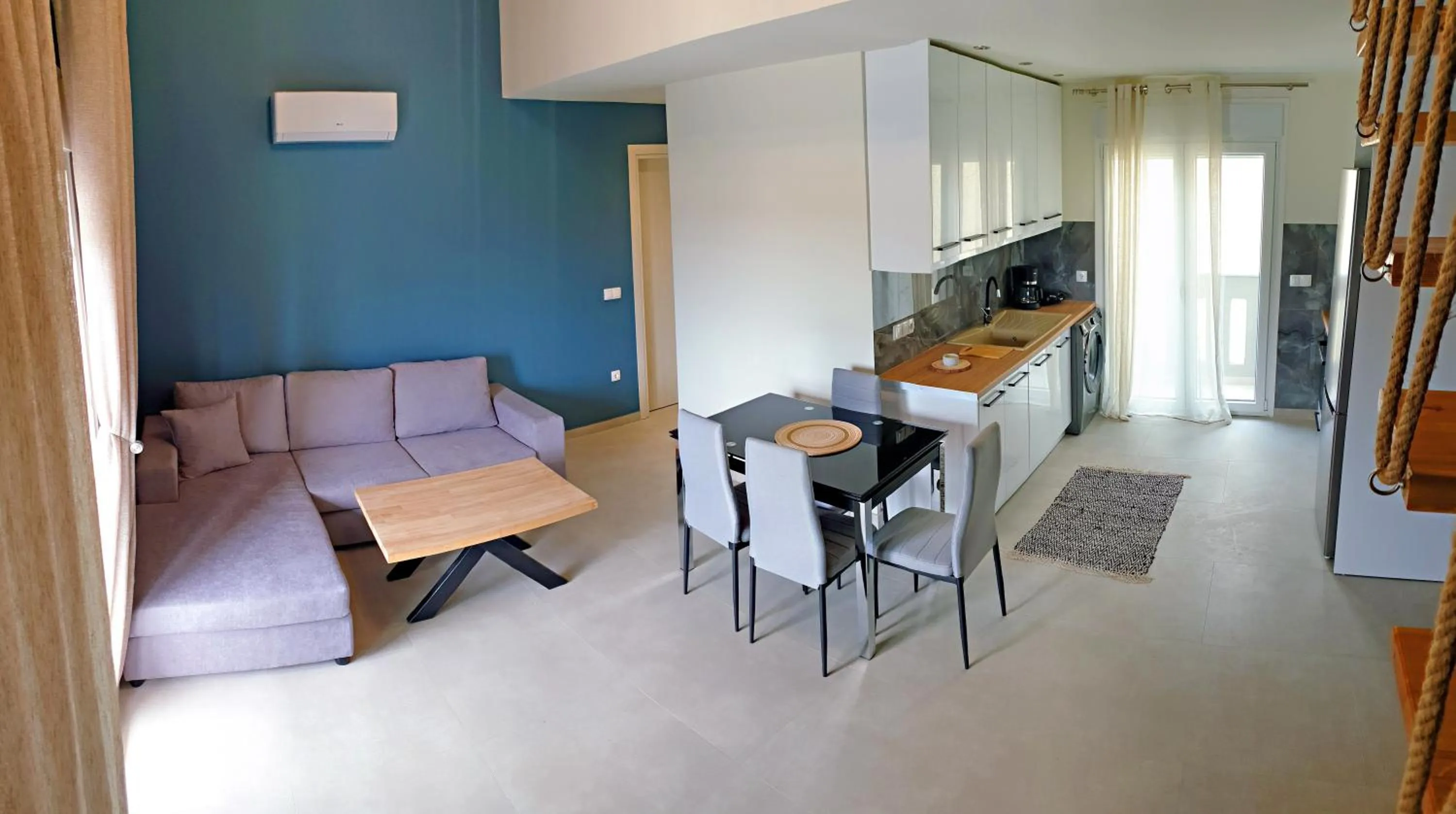 Seating area in Almeta Suites