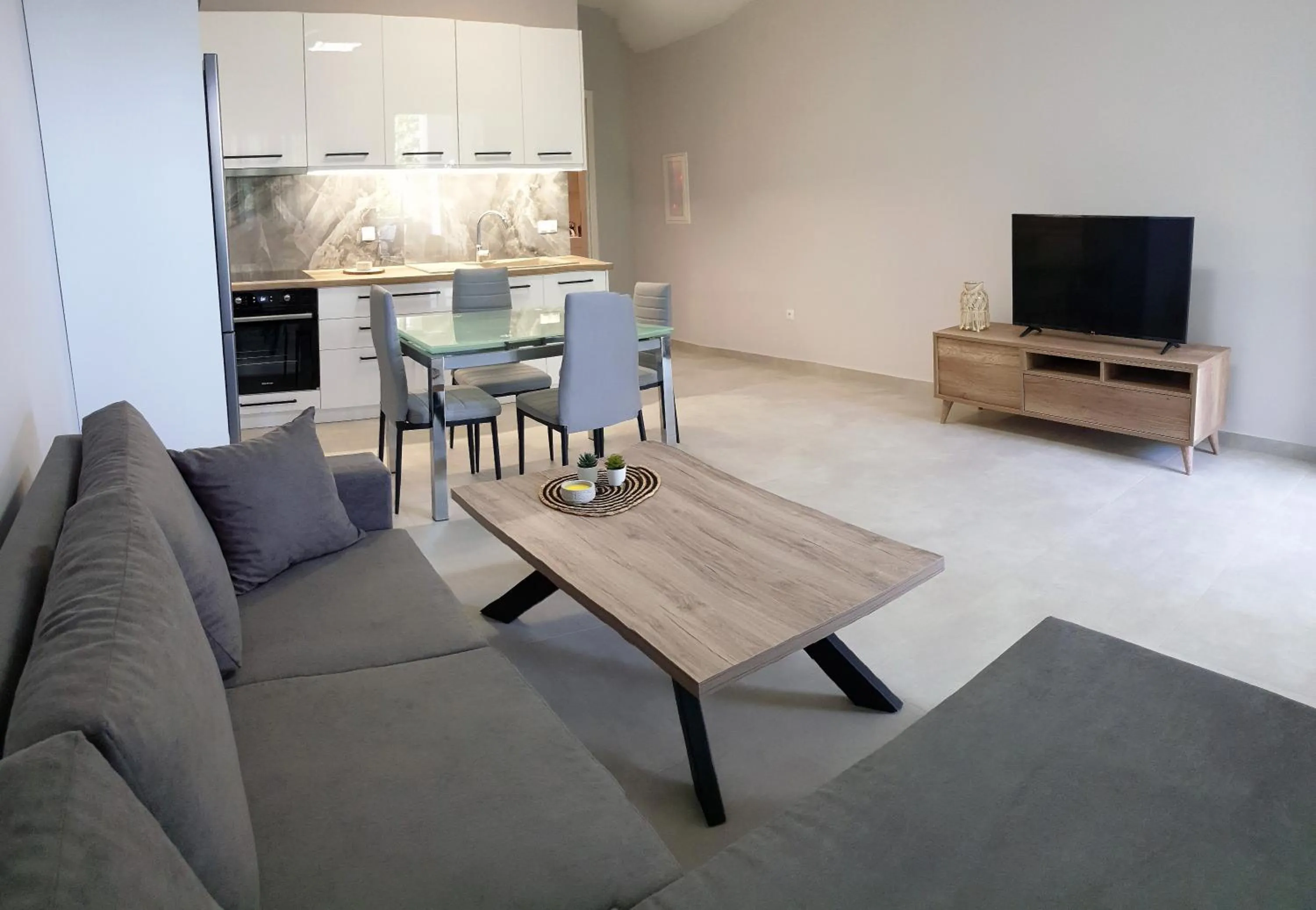 Seating area in Almeta Suites