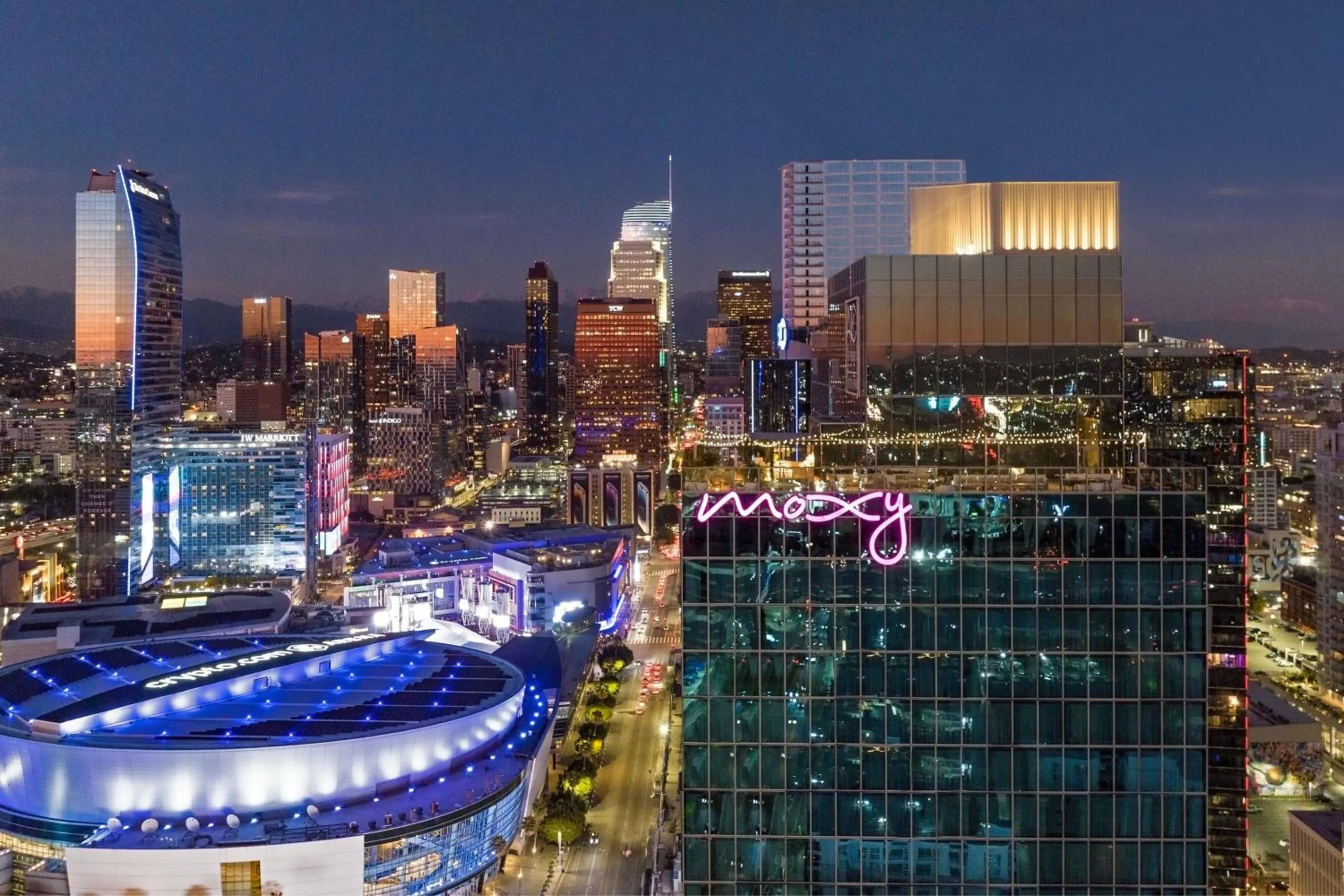 Property building in Moxy Downtown Los Angeles