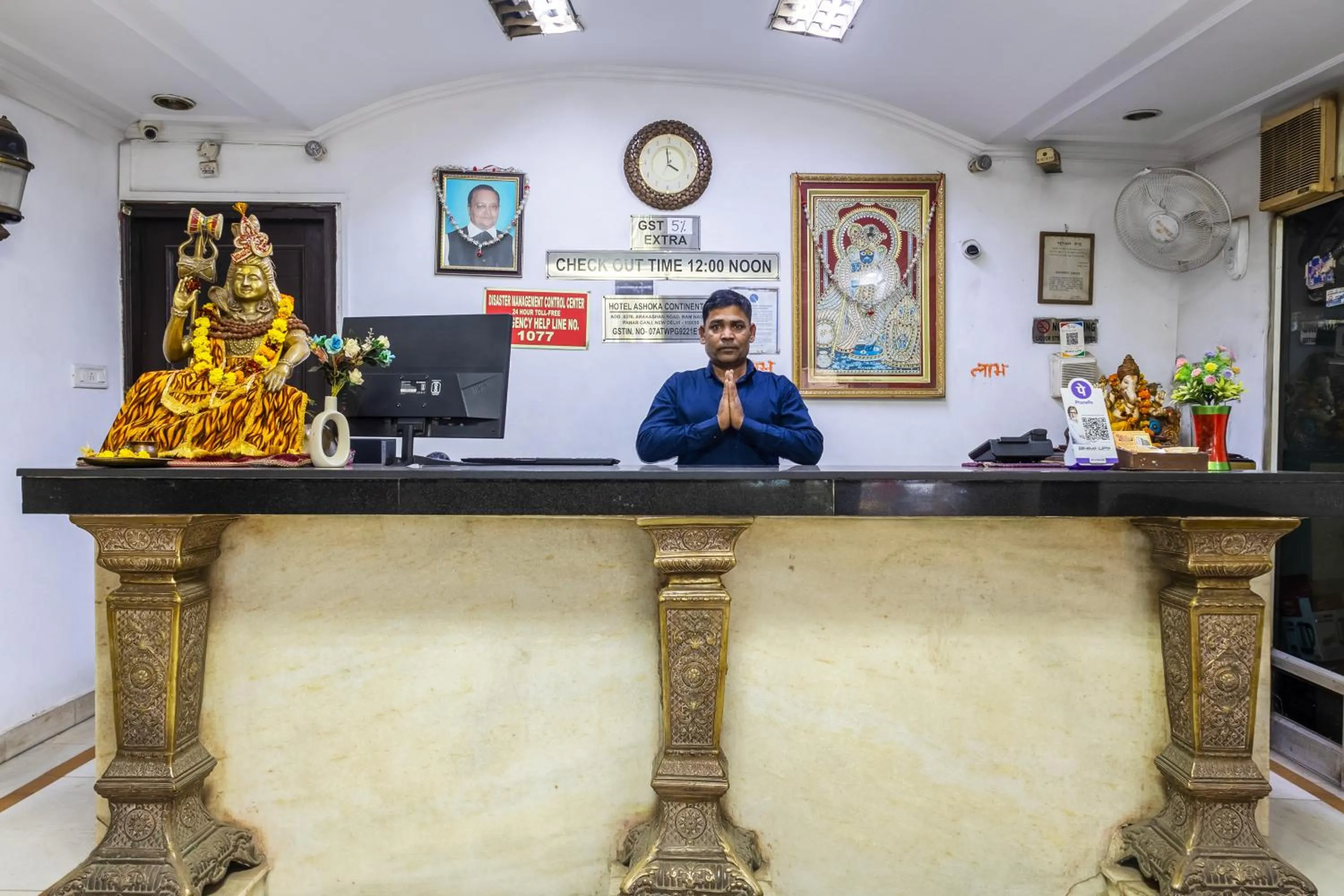 Staff in Hotel Ashoka Continental Near New Delhi Railway station