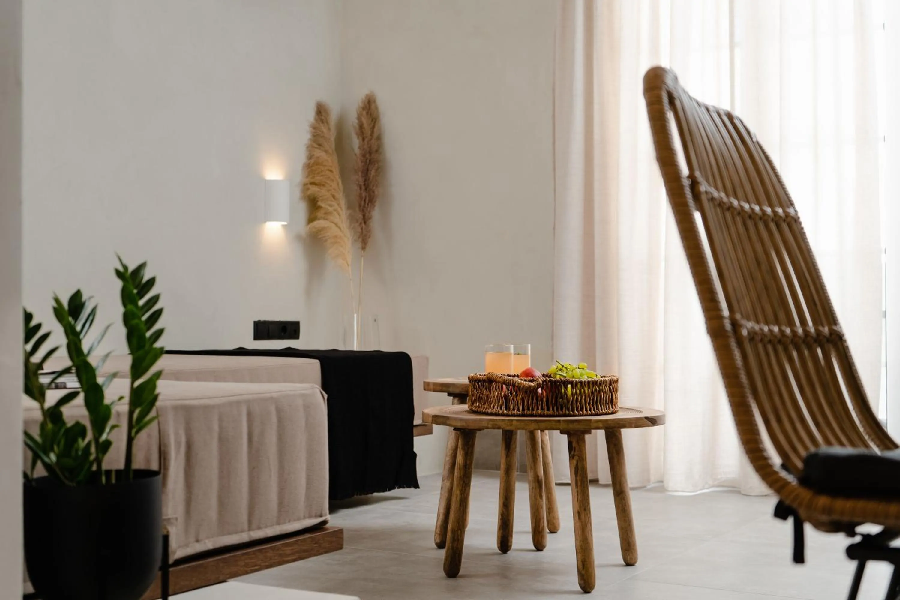 Living room in Polis of Naxos Stylish Suites