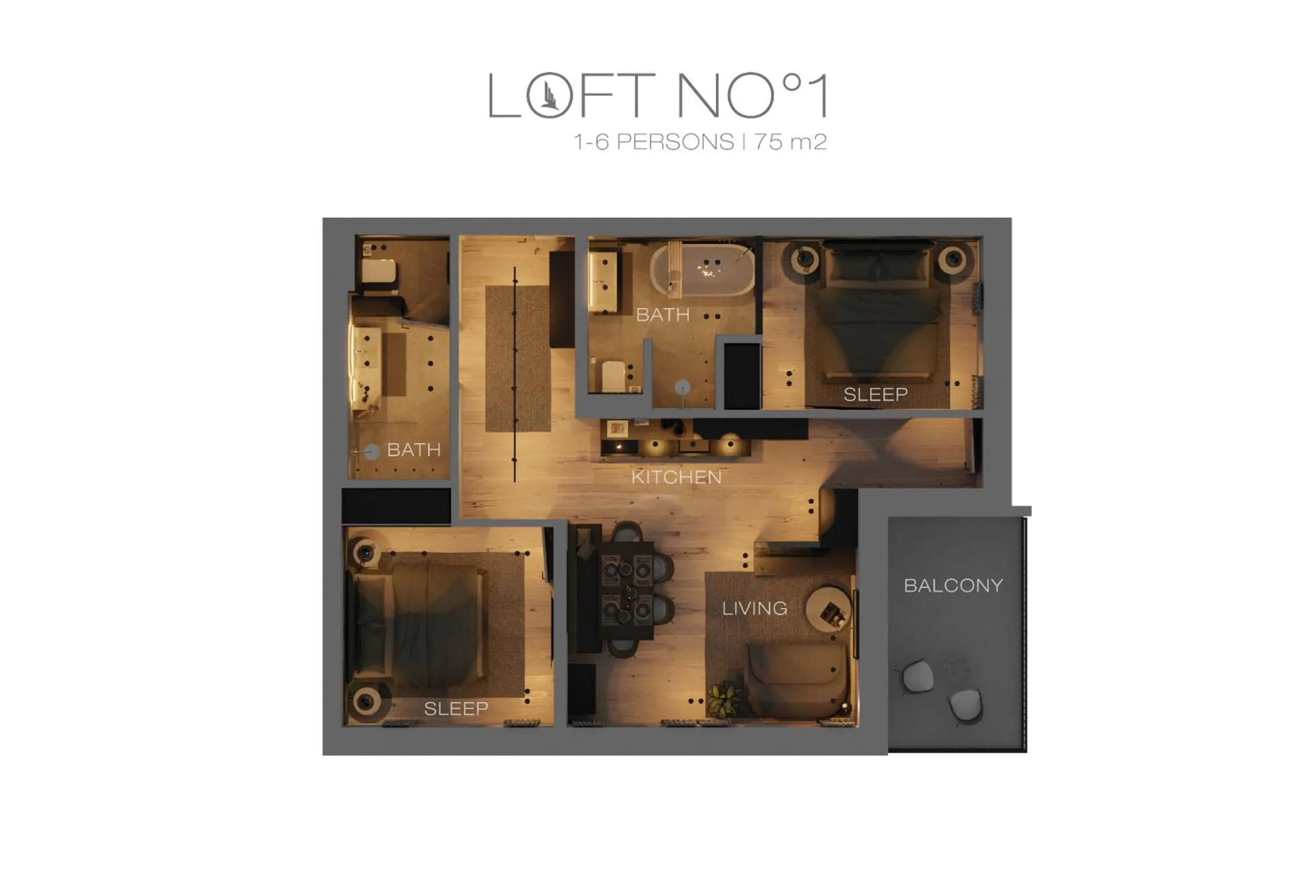 Floor plan in The Black Eagle Luxury Appartements