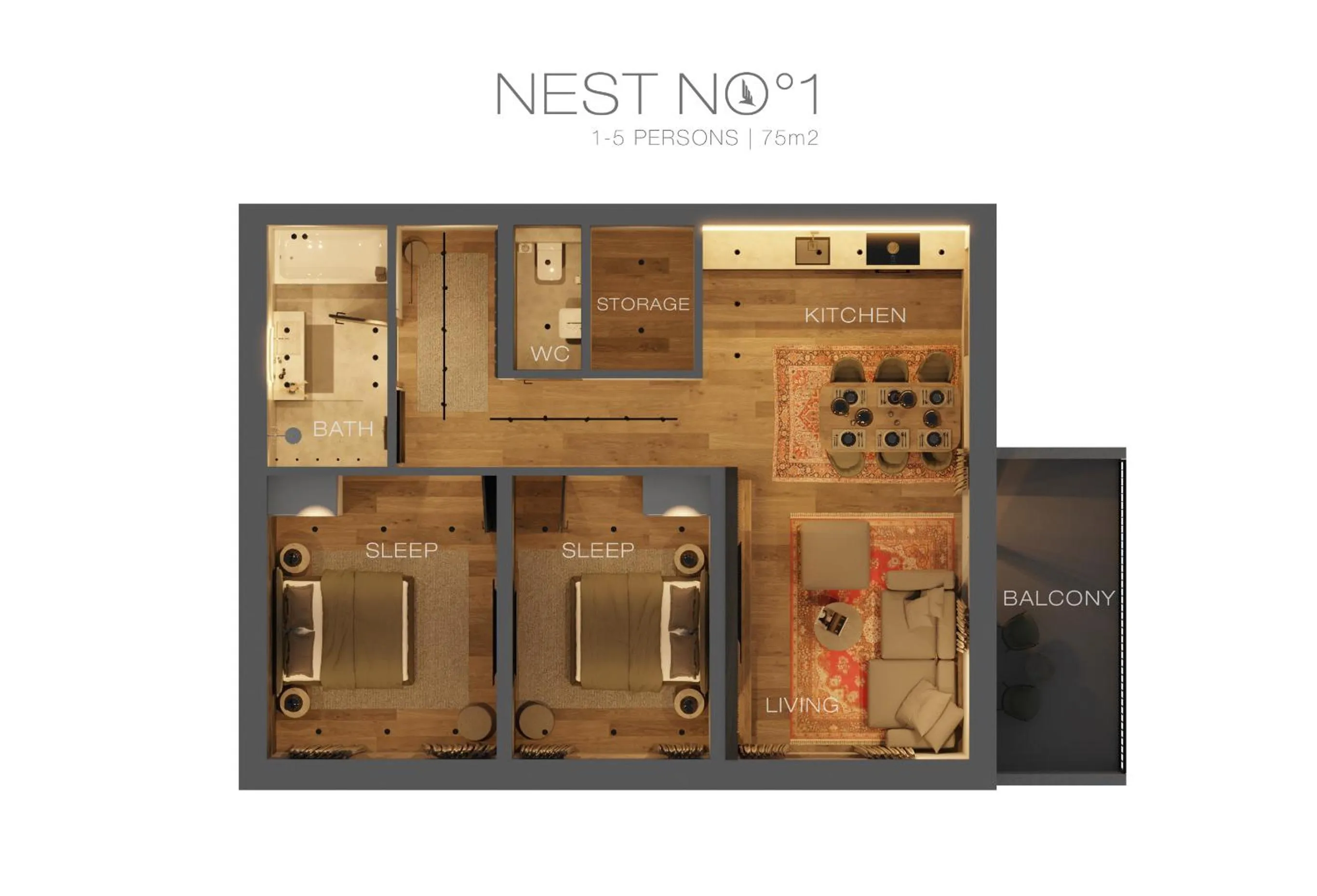 Floor plan in The Black Eagle Luxury Appartements