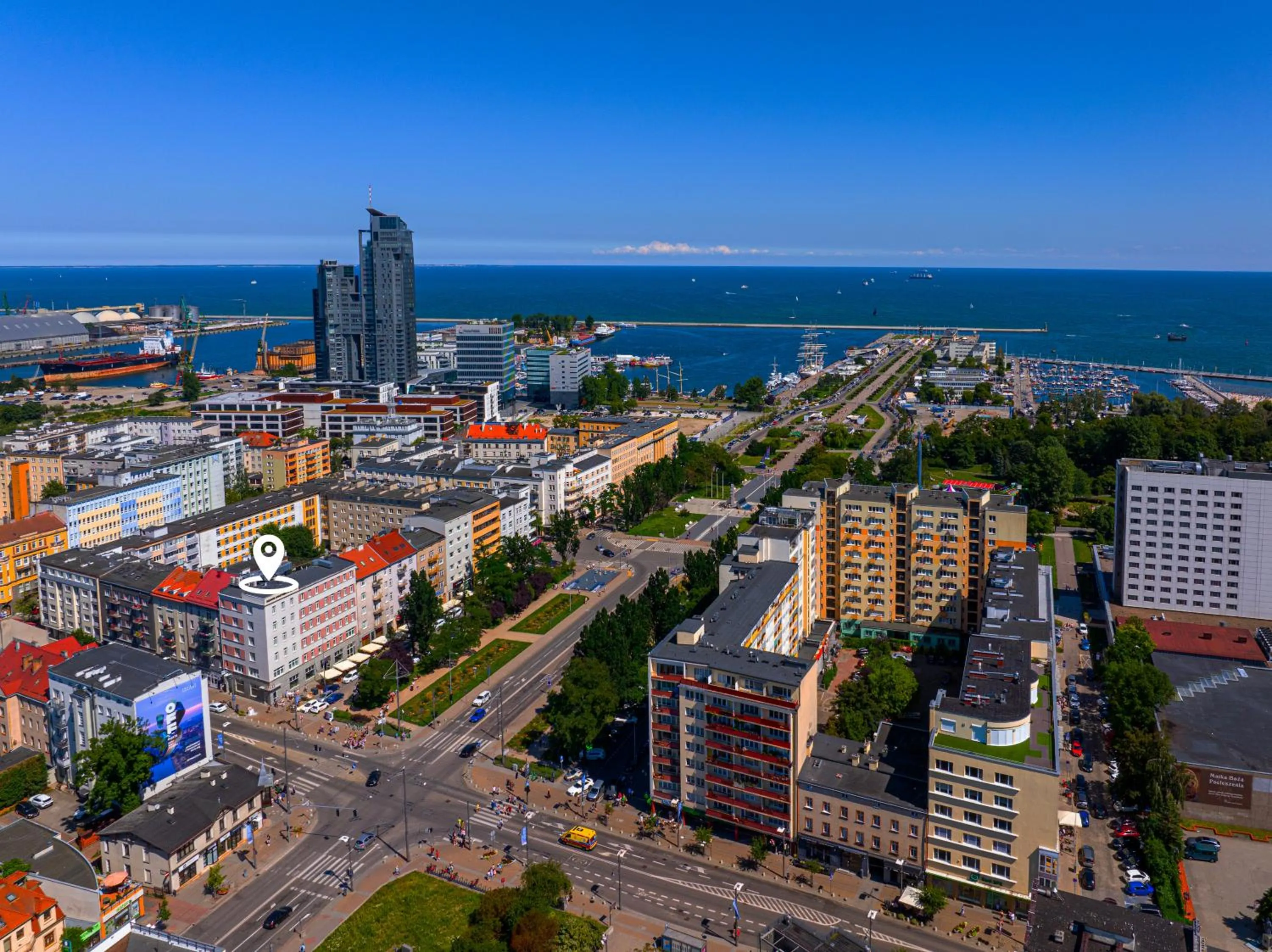 Bird's eye view in SQUARE APARTMENTS GDYNIA