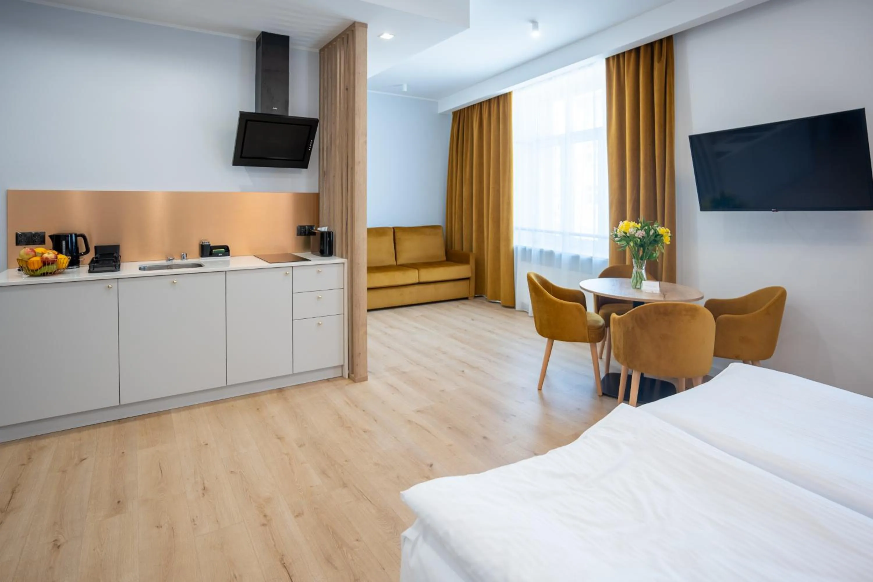 Bed in SQUARE APARTMENTS GDYNIA