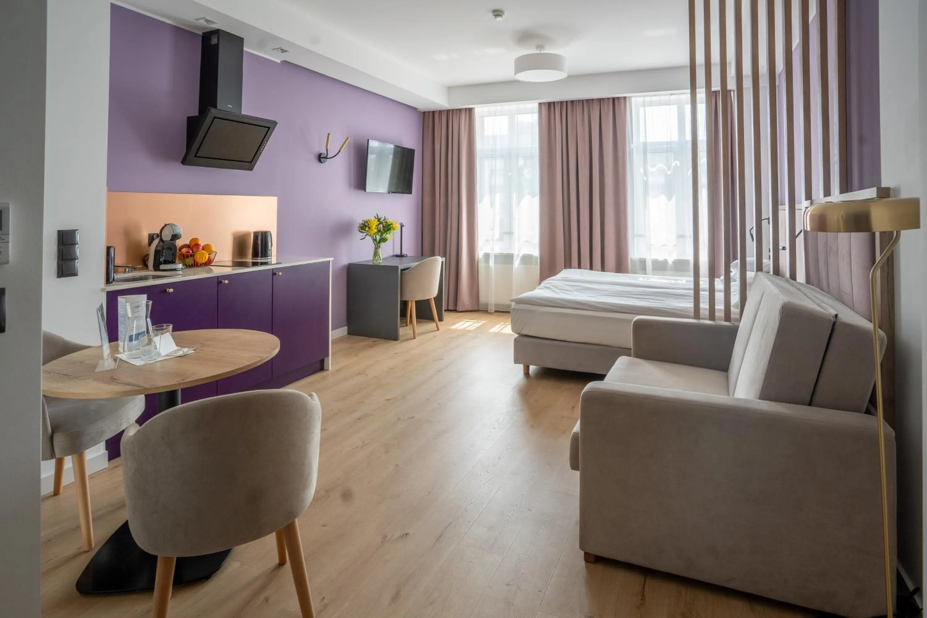 Bed in SQUARE APARTMENTS GDYNIA