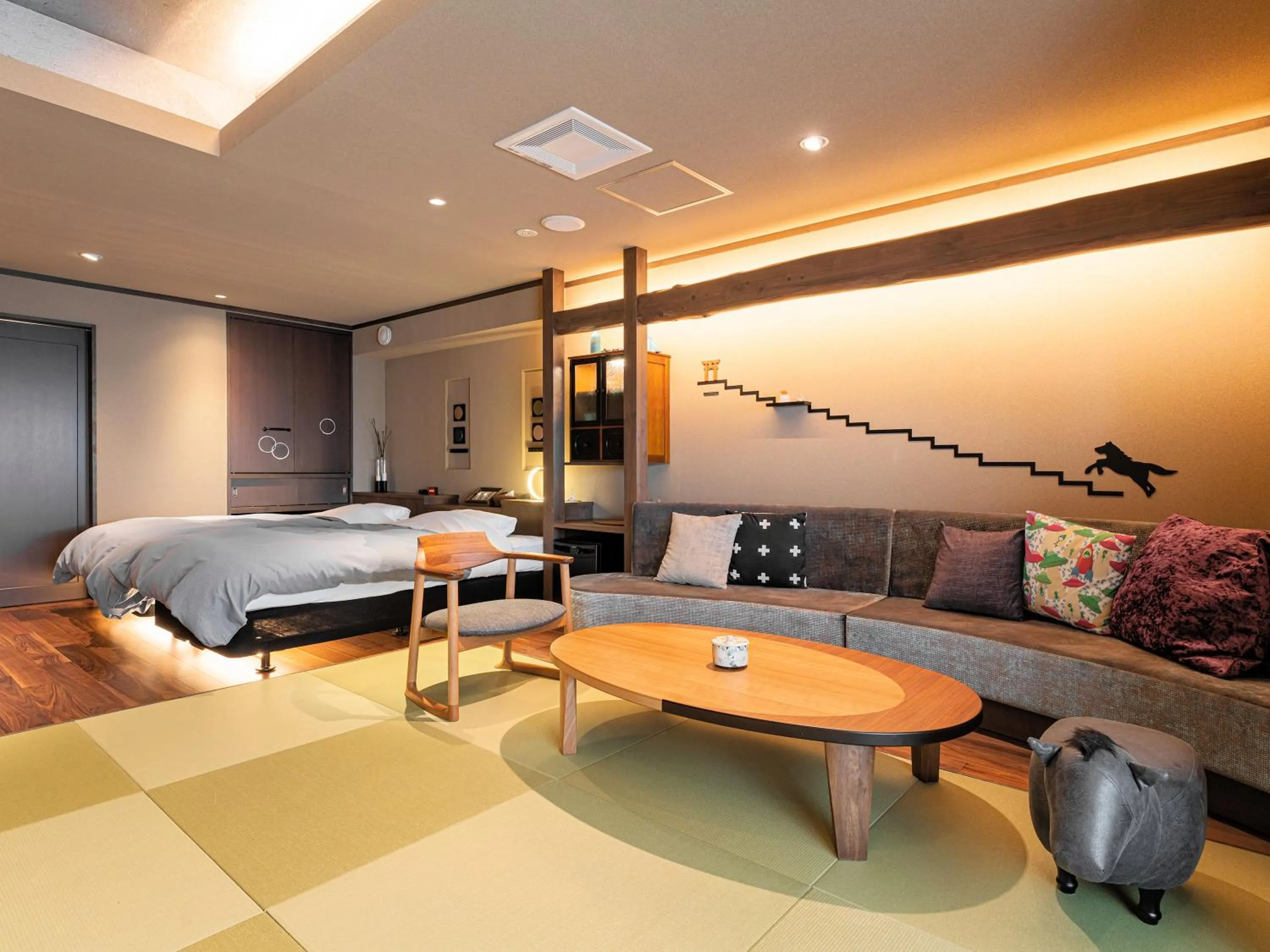 Living room, Bed in Omori