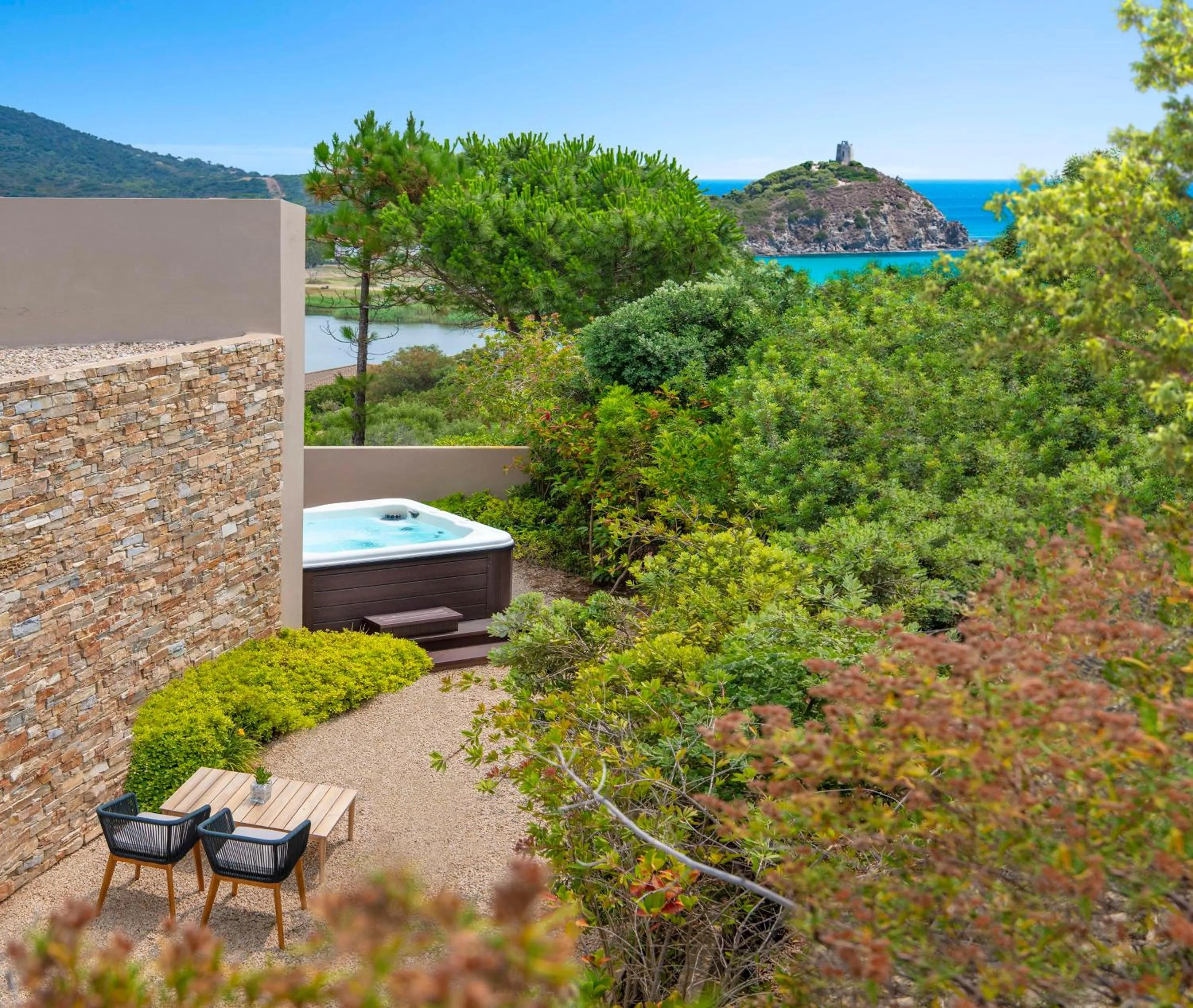 View (from property/room) in Baia Di Chia Resort Sardinia, Curio Collection By Hilton