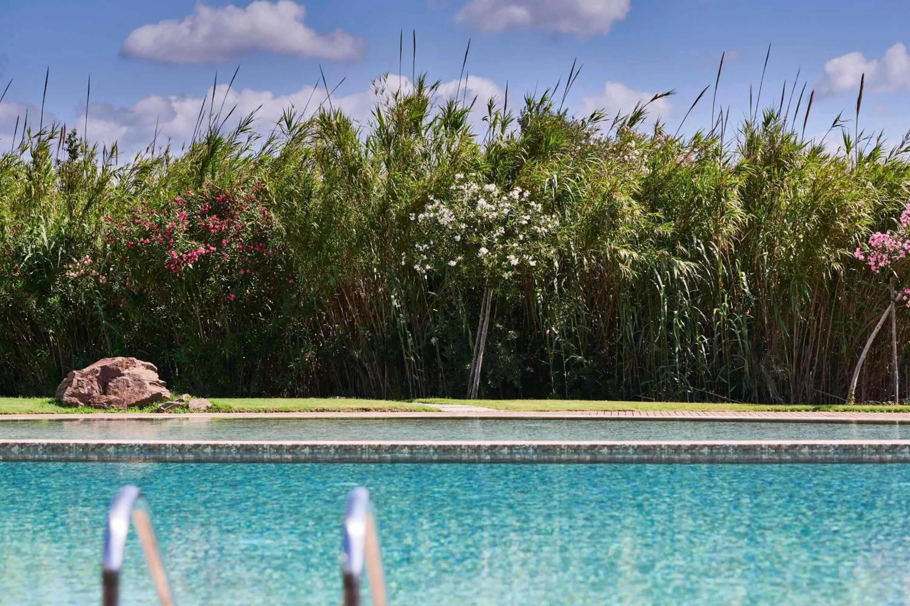 Pool view in Baia Di Chia Resort Sardinia, Curio Collection By Hilton