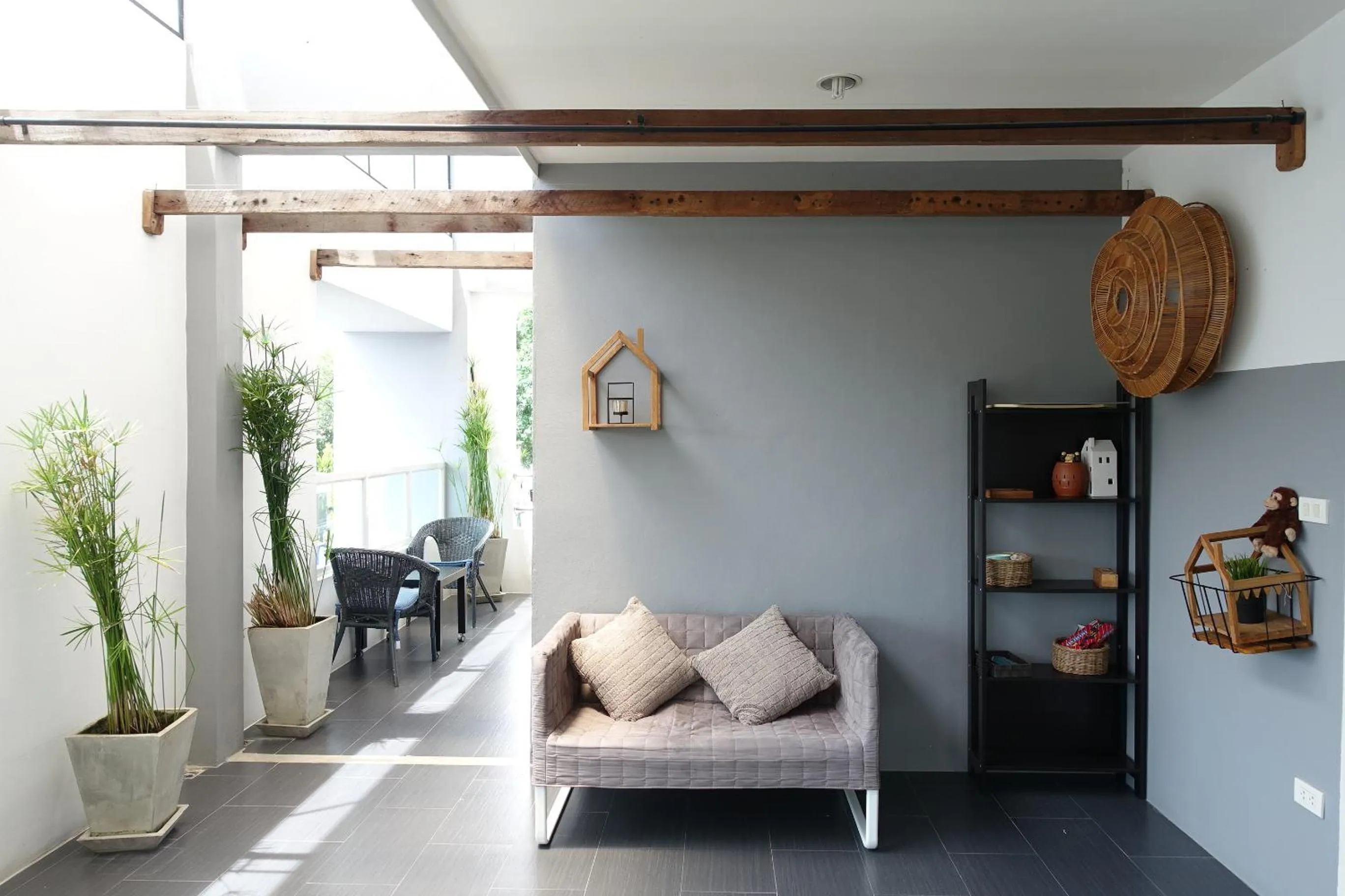 Seating area in White Monkey Guesthouse