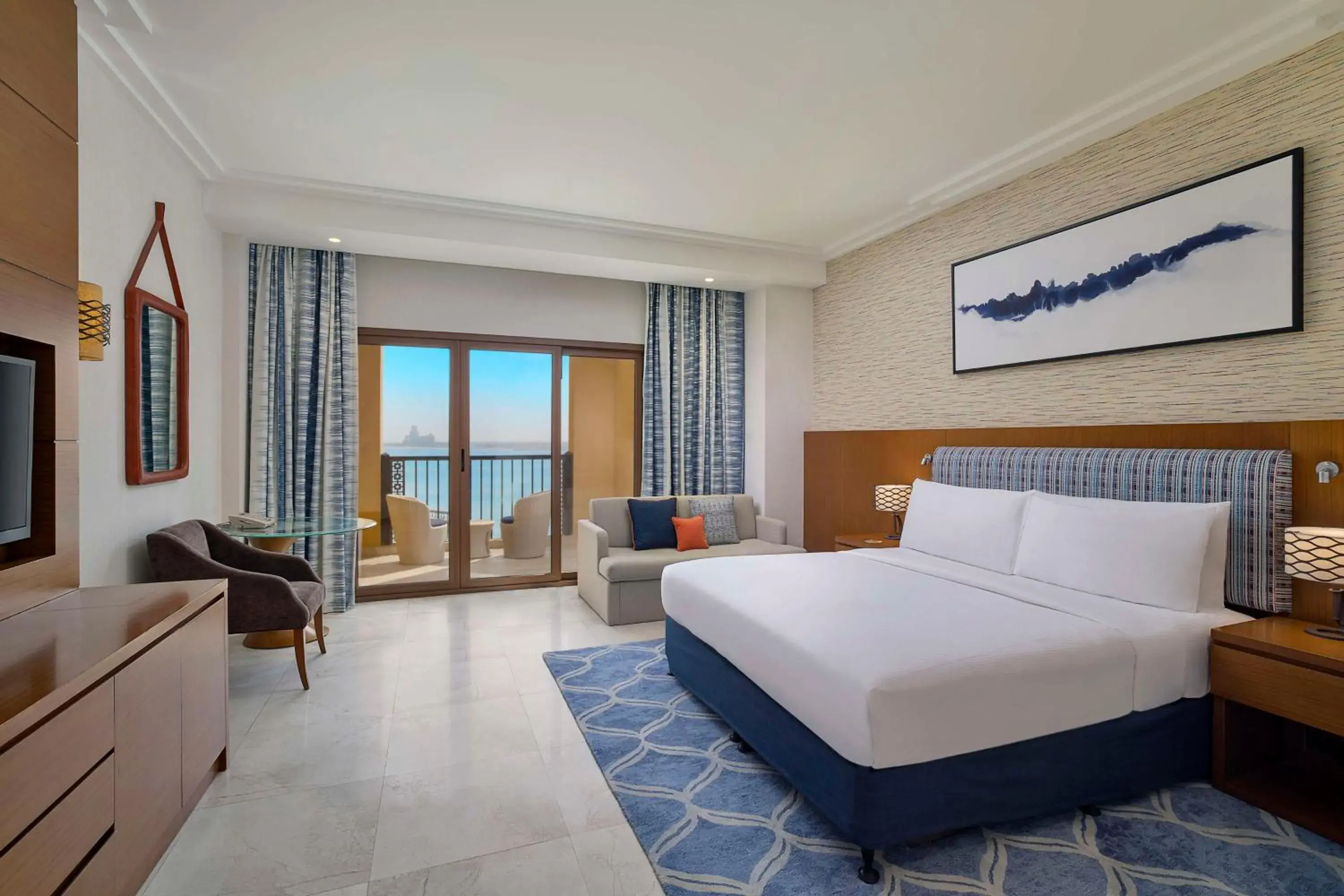 Junior King Suite with Balcony and Sea View in DoubleTree by Hilton Resort & Spa Marjan Island Junior King Suite with Balcony and Sea View in DoubleTree by Hilton Resort & Spa Marjan Island