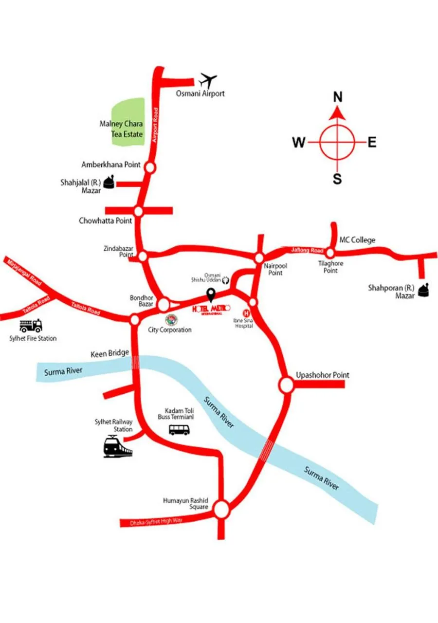 Location in Hotel Metro International