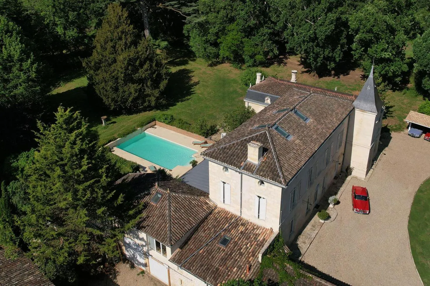 Bird's eye view in Château Fleur D'Aya