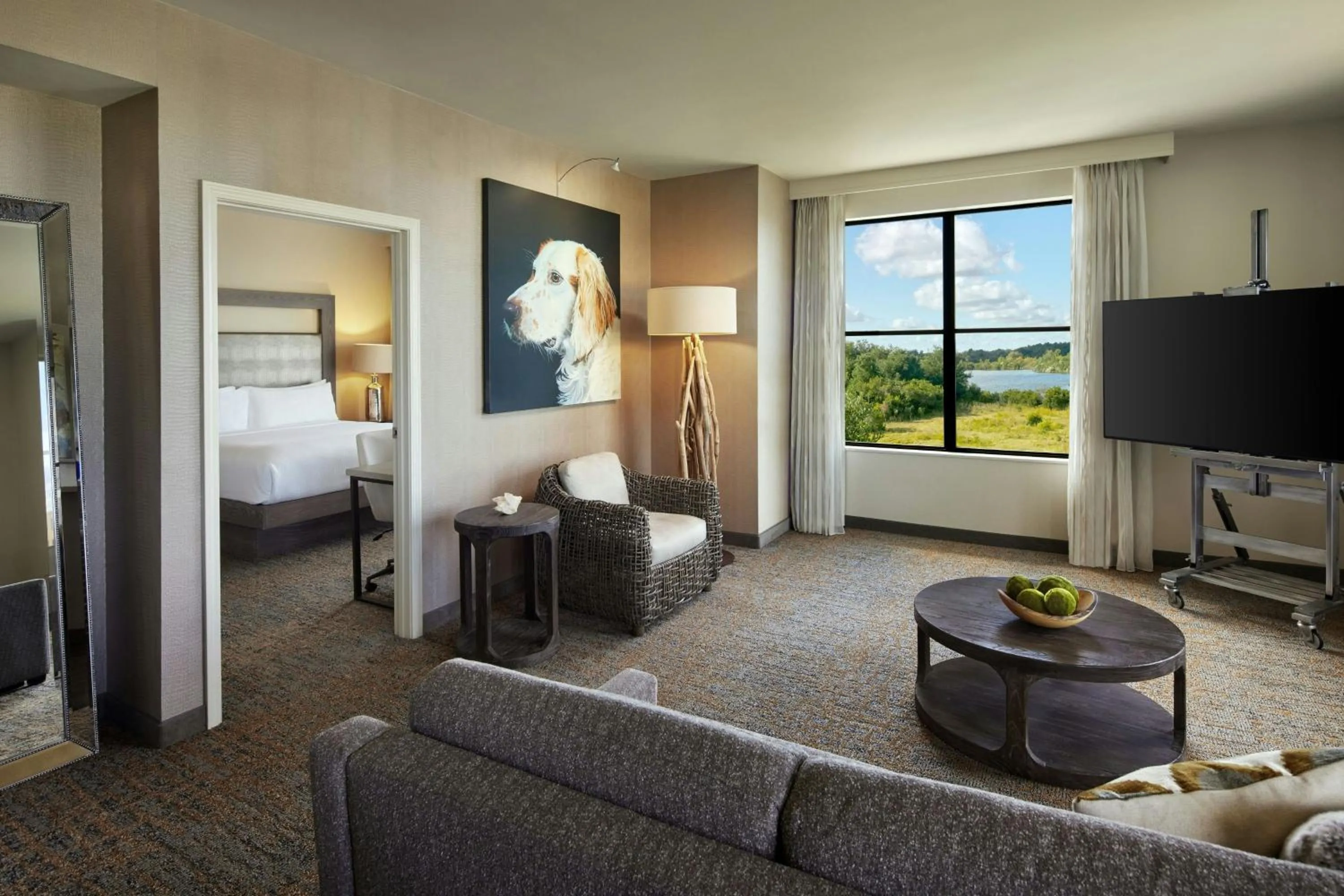 Living room, Bed in Andell Inn