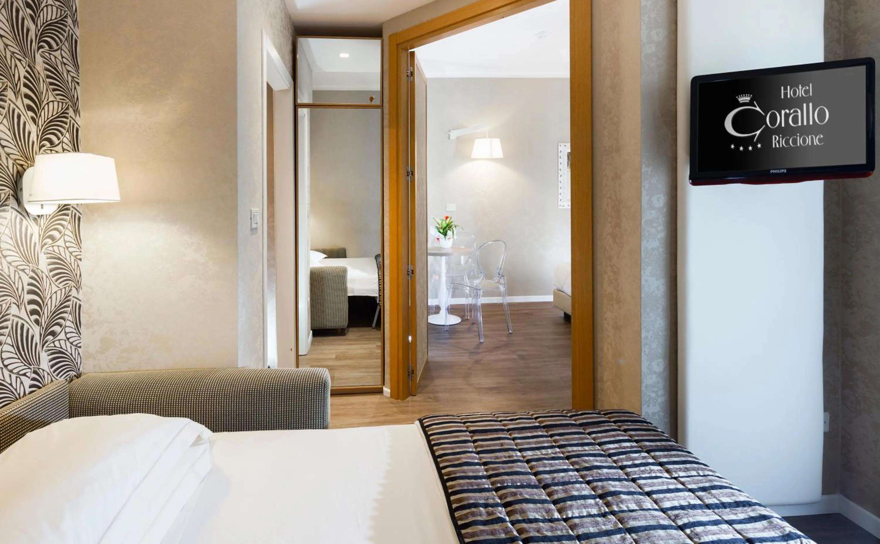 Bed in Hotel Corallo