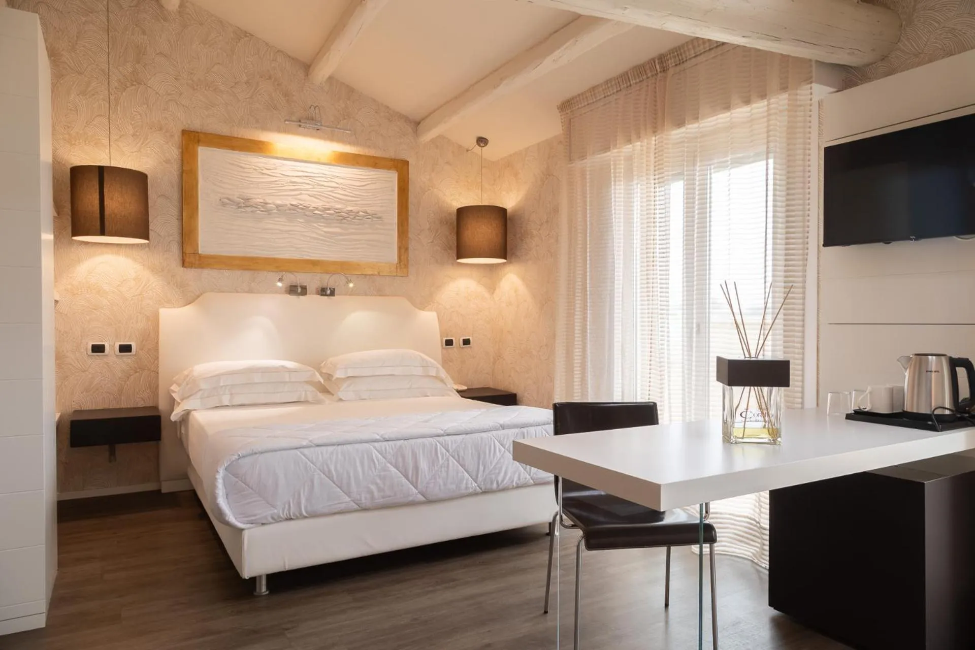 Bedroom, Bed in Hotel Corallo