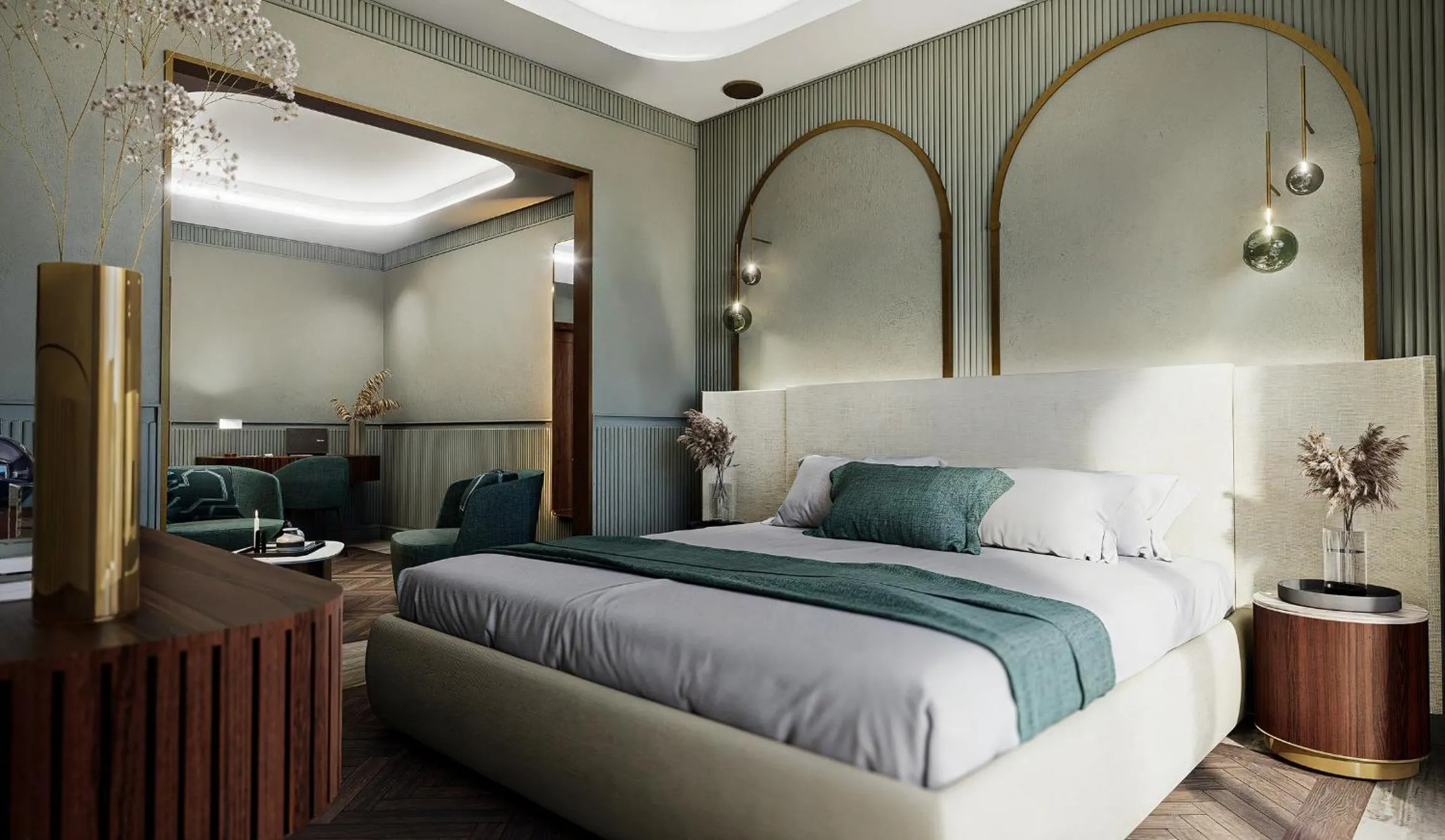 Bed in Grand Hotel Bristol