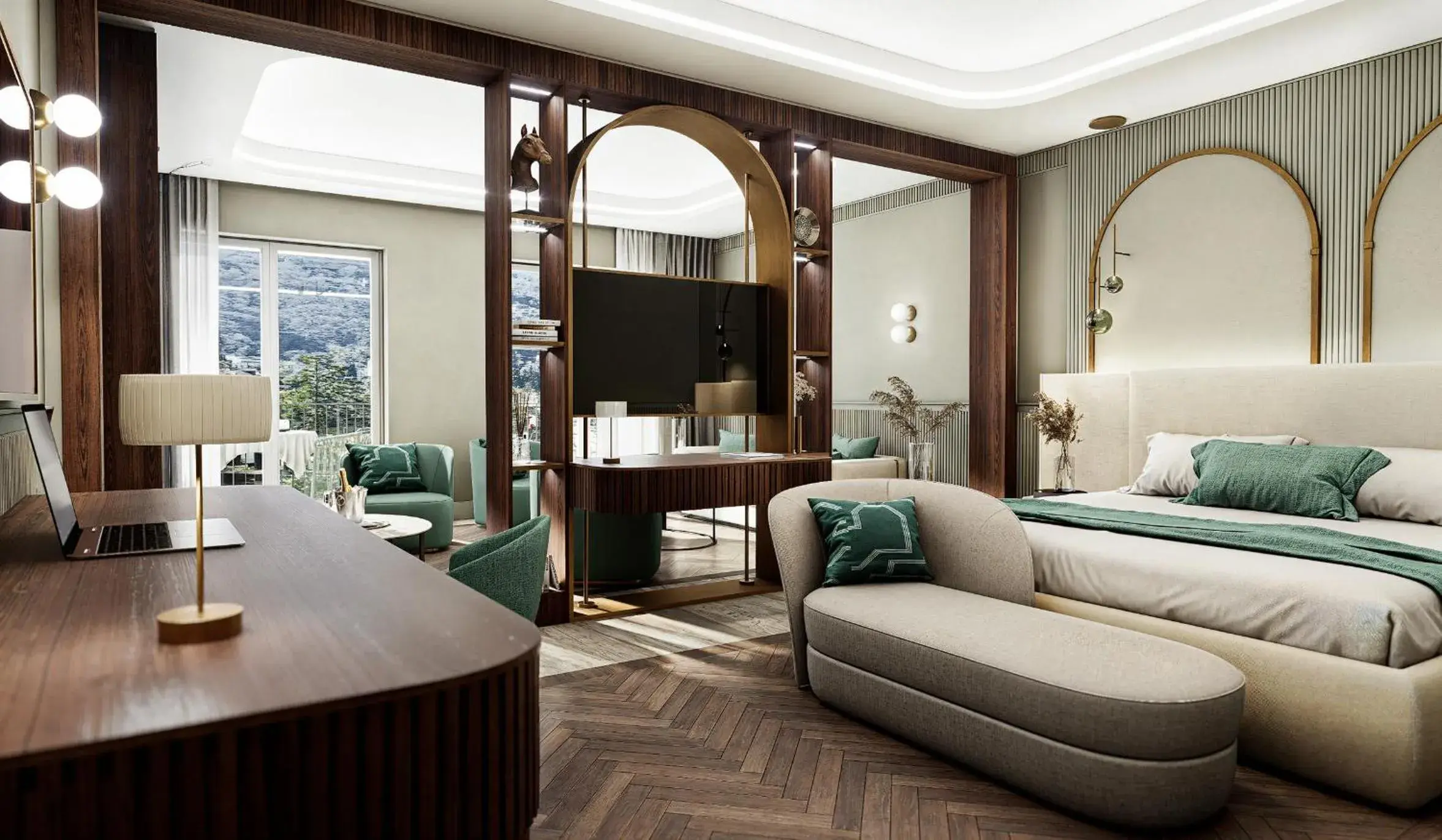 Family 4 Deluxe mountain side in Grand Hotel Bristol Family 4 Deluxe mountain side in Grand Hotel Bristol