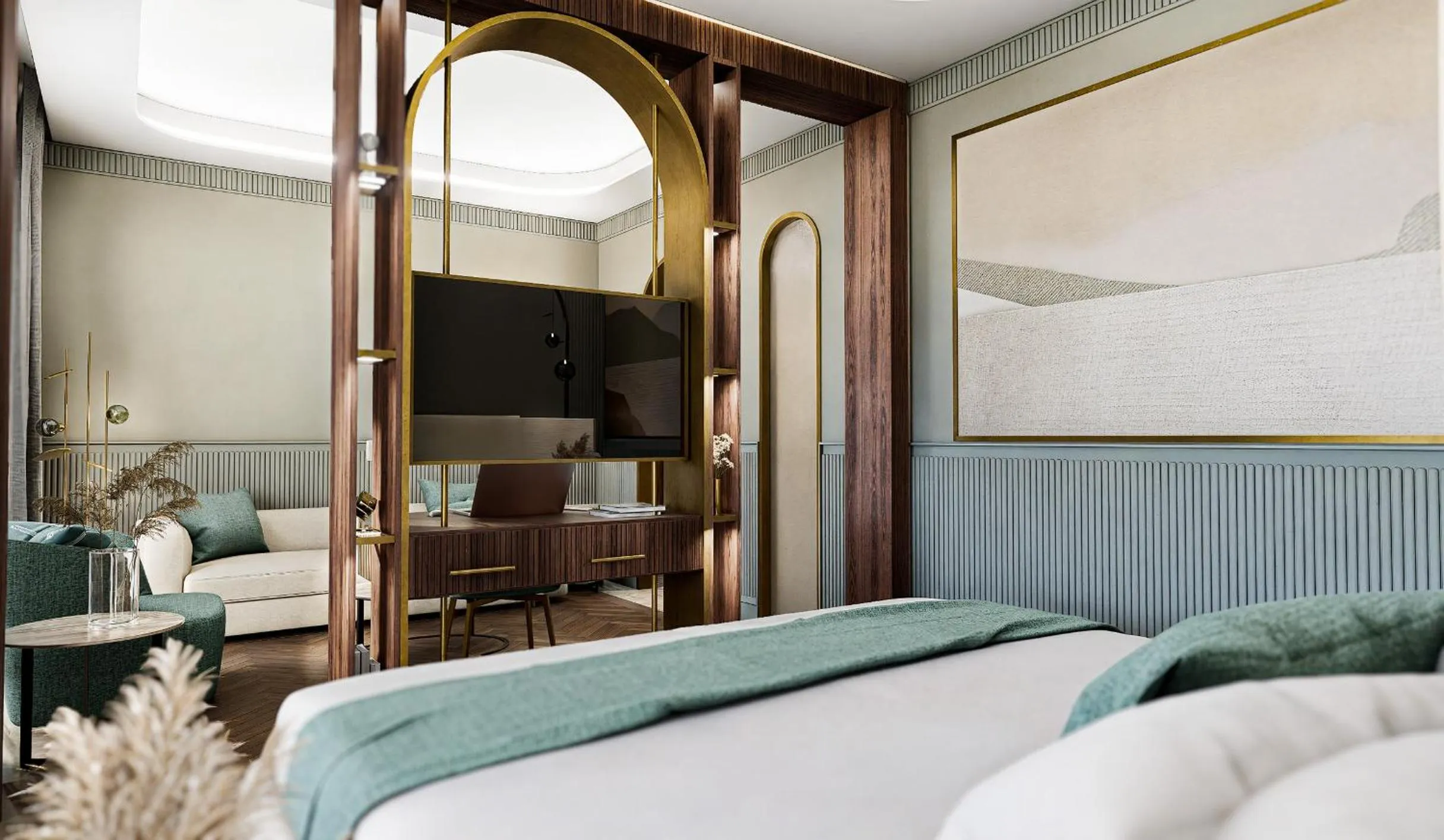 Bed in Grand Hotel Bristol