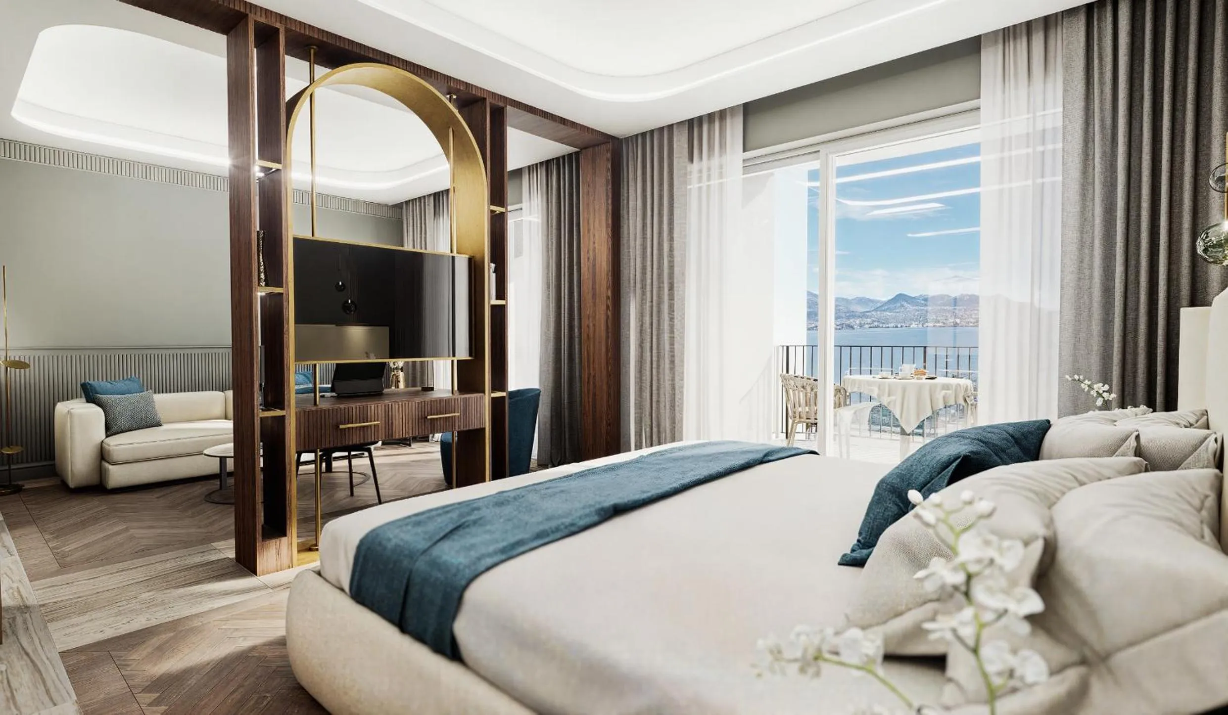 Bed in Grand Hotel Bristol