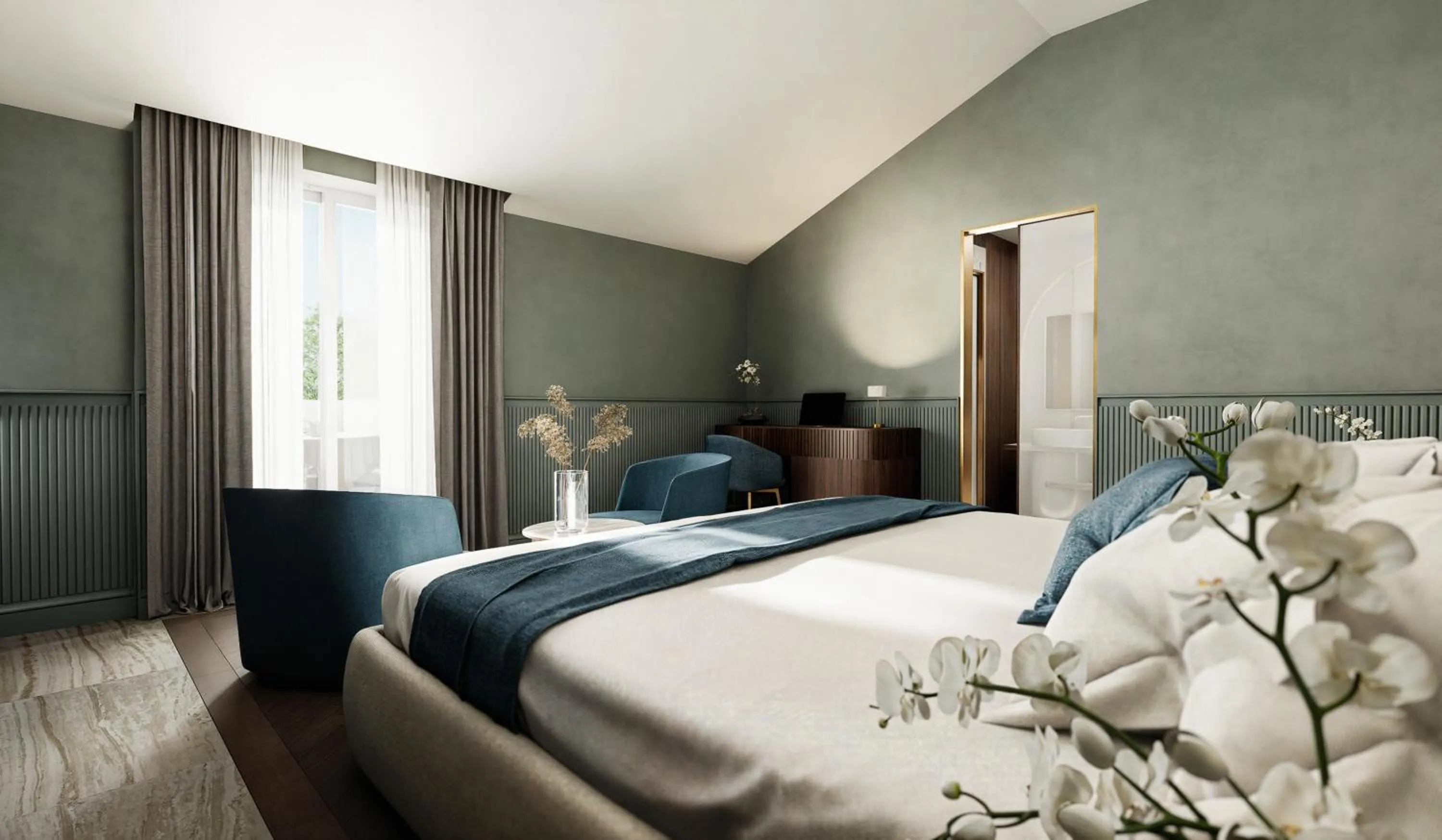 Bed in Grand Hotel Bristol