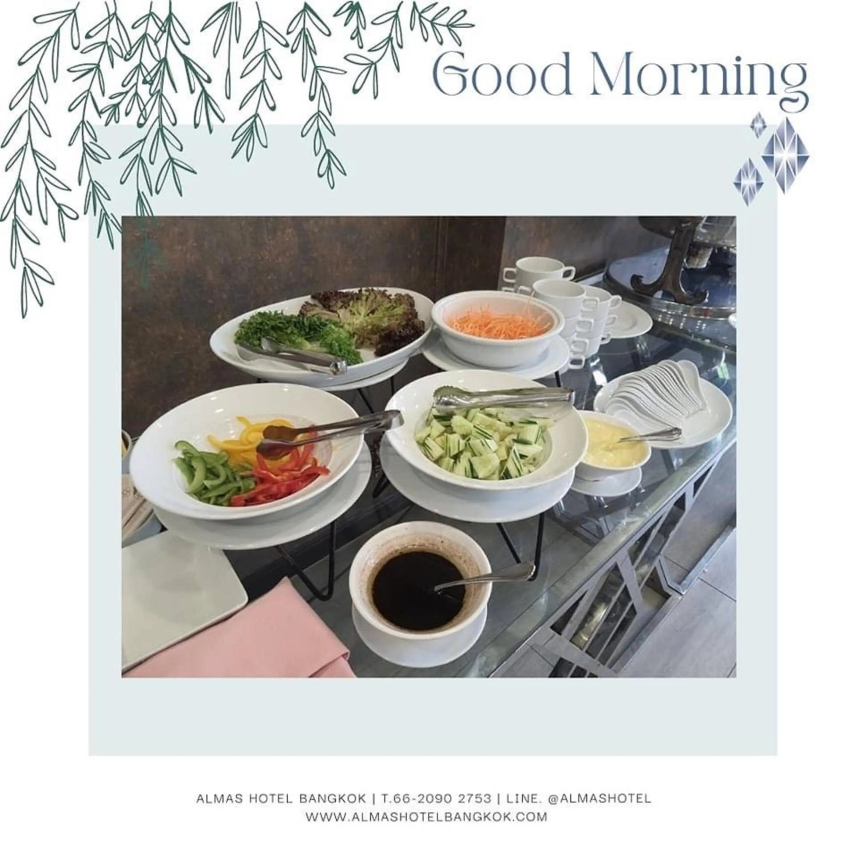 Breakfast in Almas Hotel Bangkok