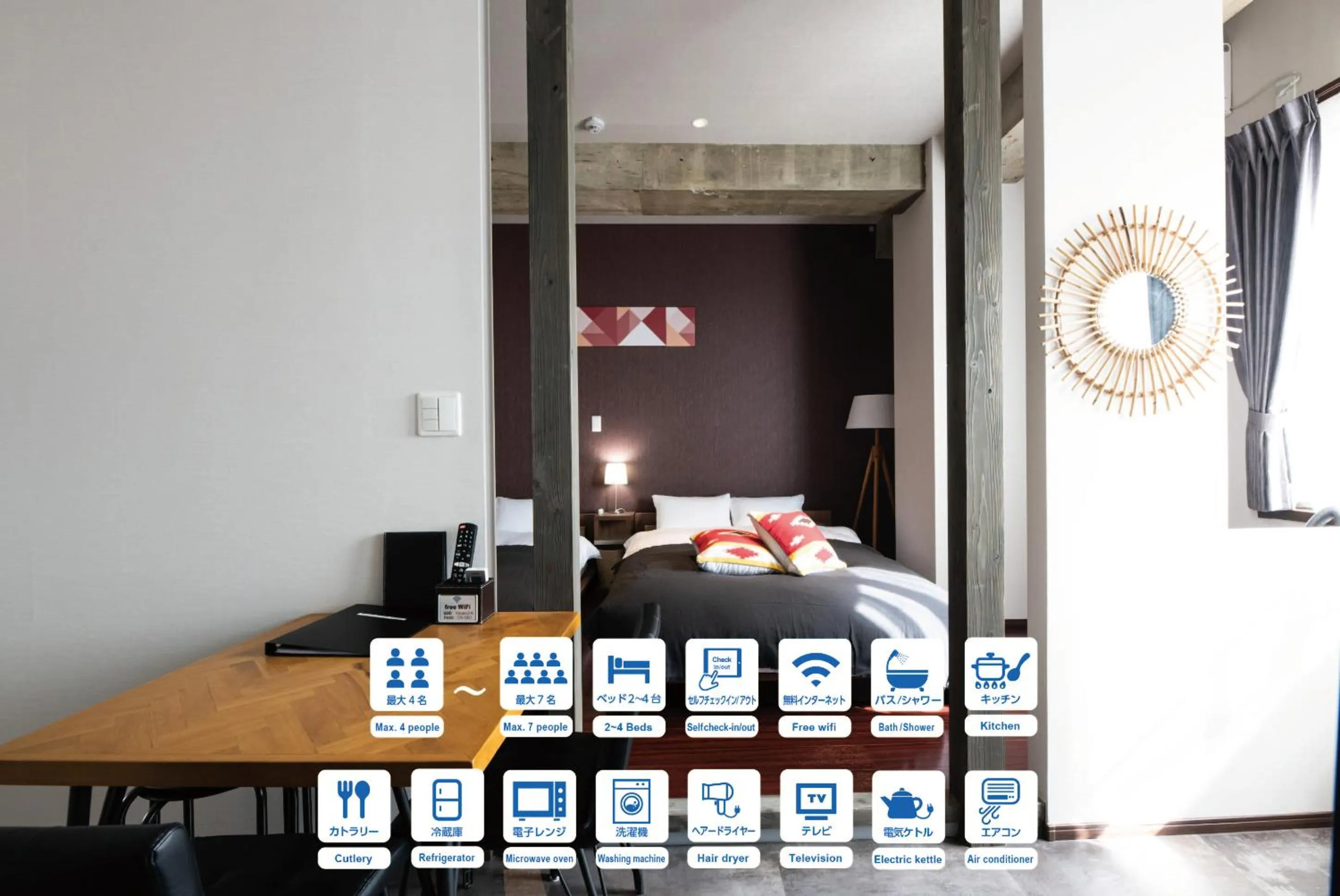 Photo of the whole room, Bed in Volcano