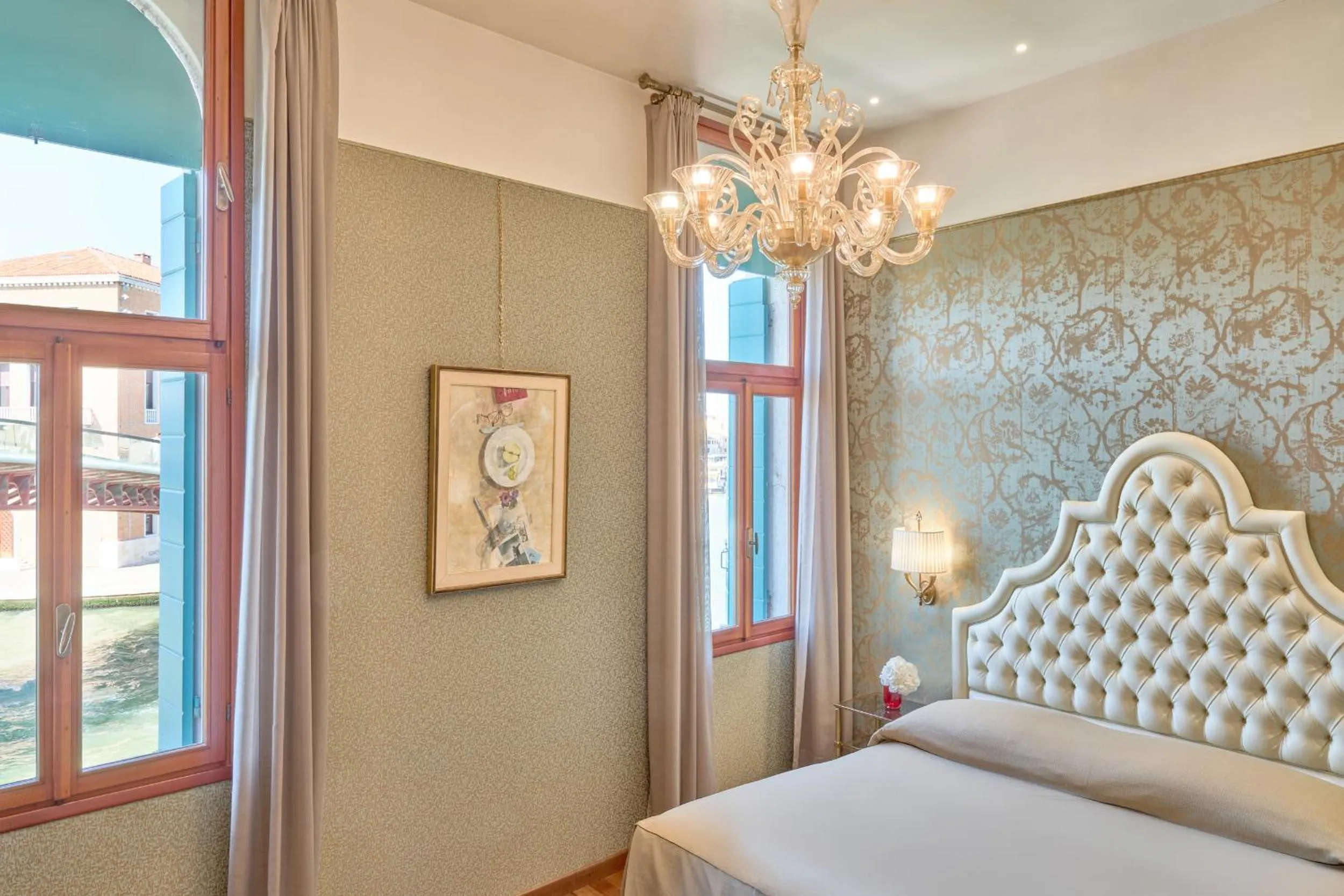 Decorative detail, Bed in Hotel Santa Chiara