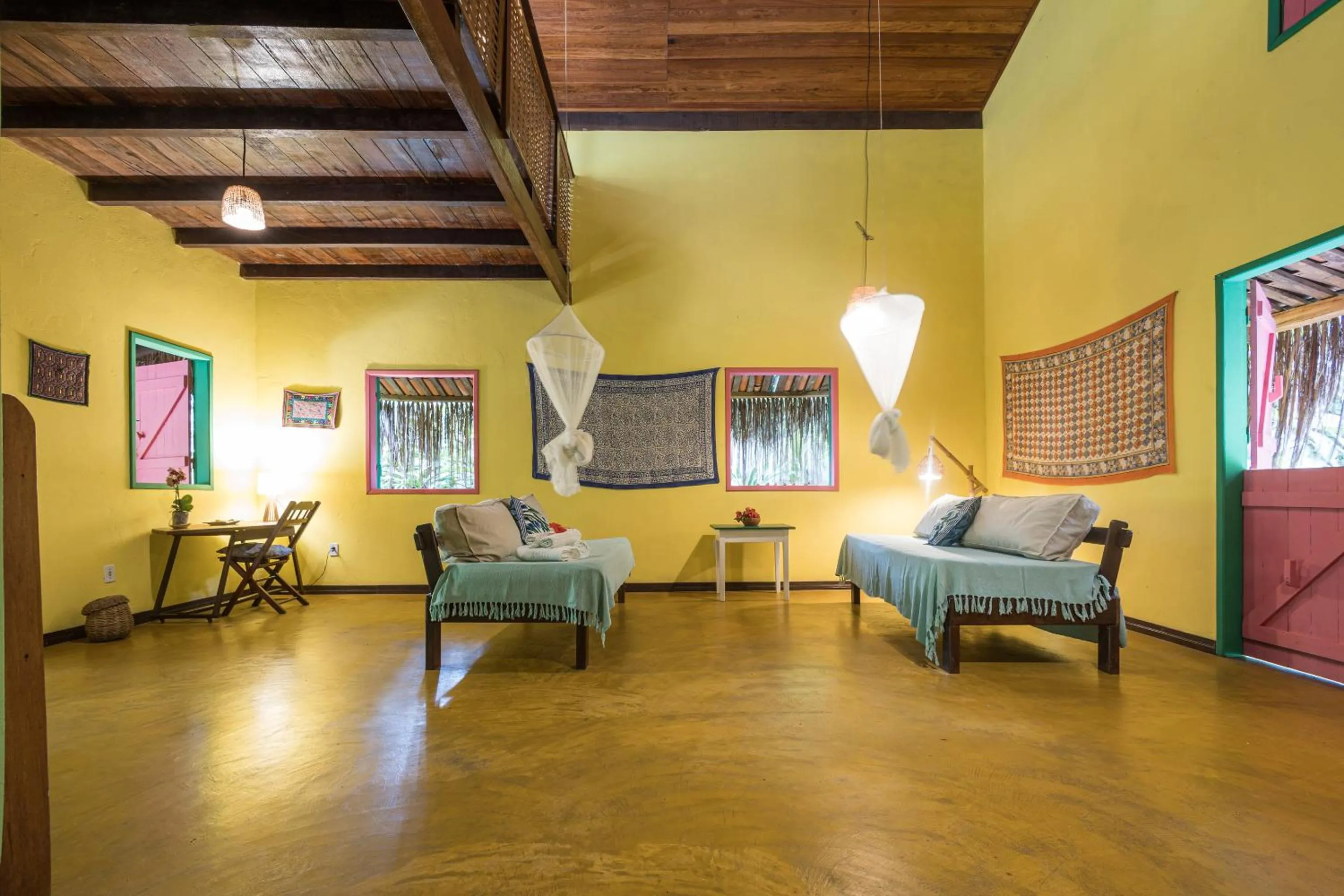 Living room in Pousada Canoa Nativa