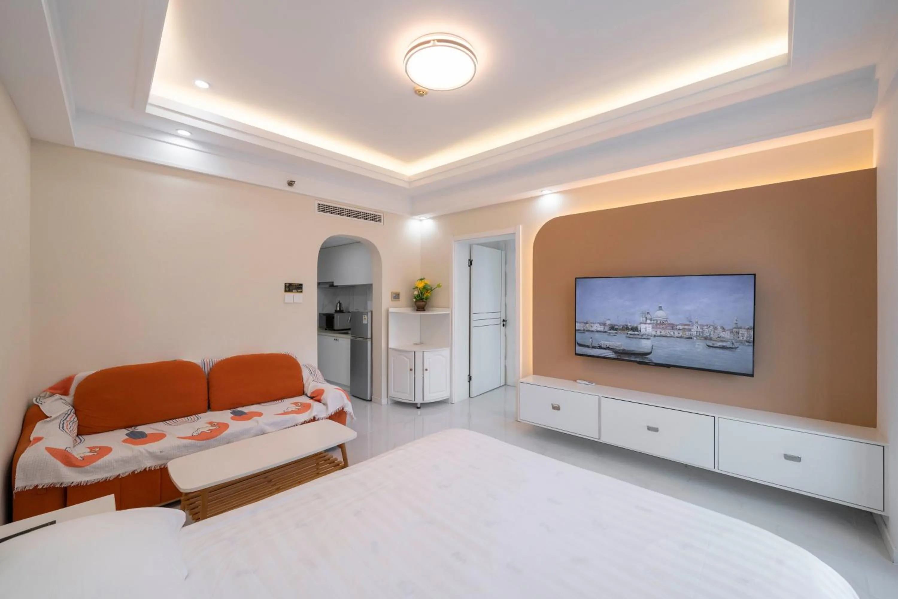 Bed in Shanghai Jiarong Hotel Apartment