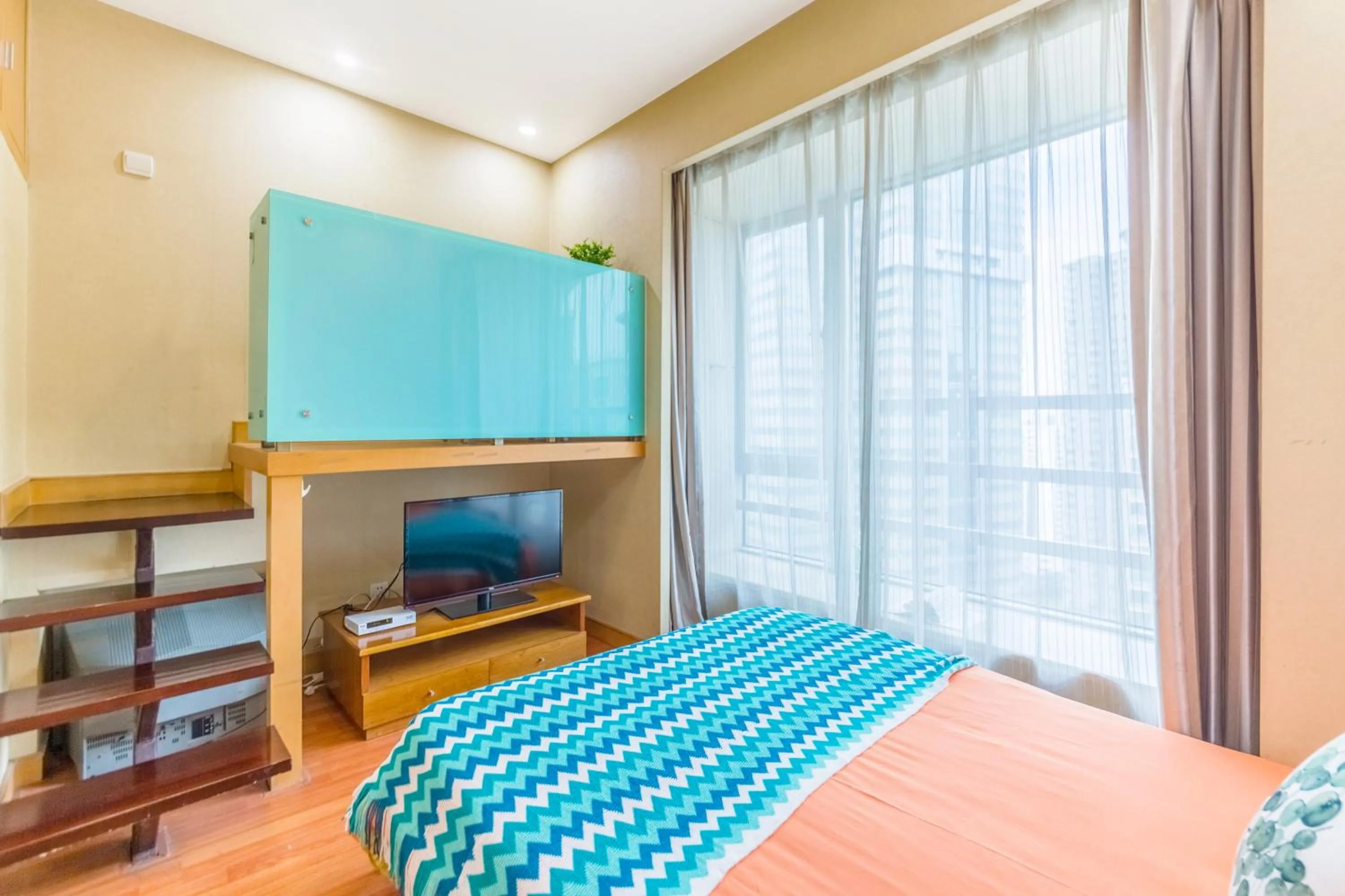 Bed in Shanghai Jiarong Hotel Apartment