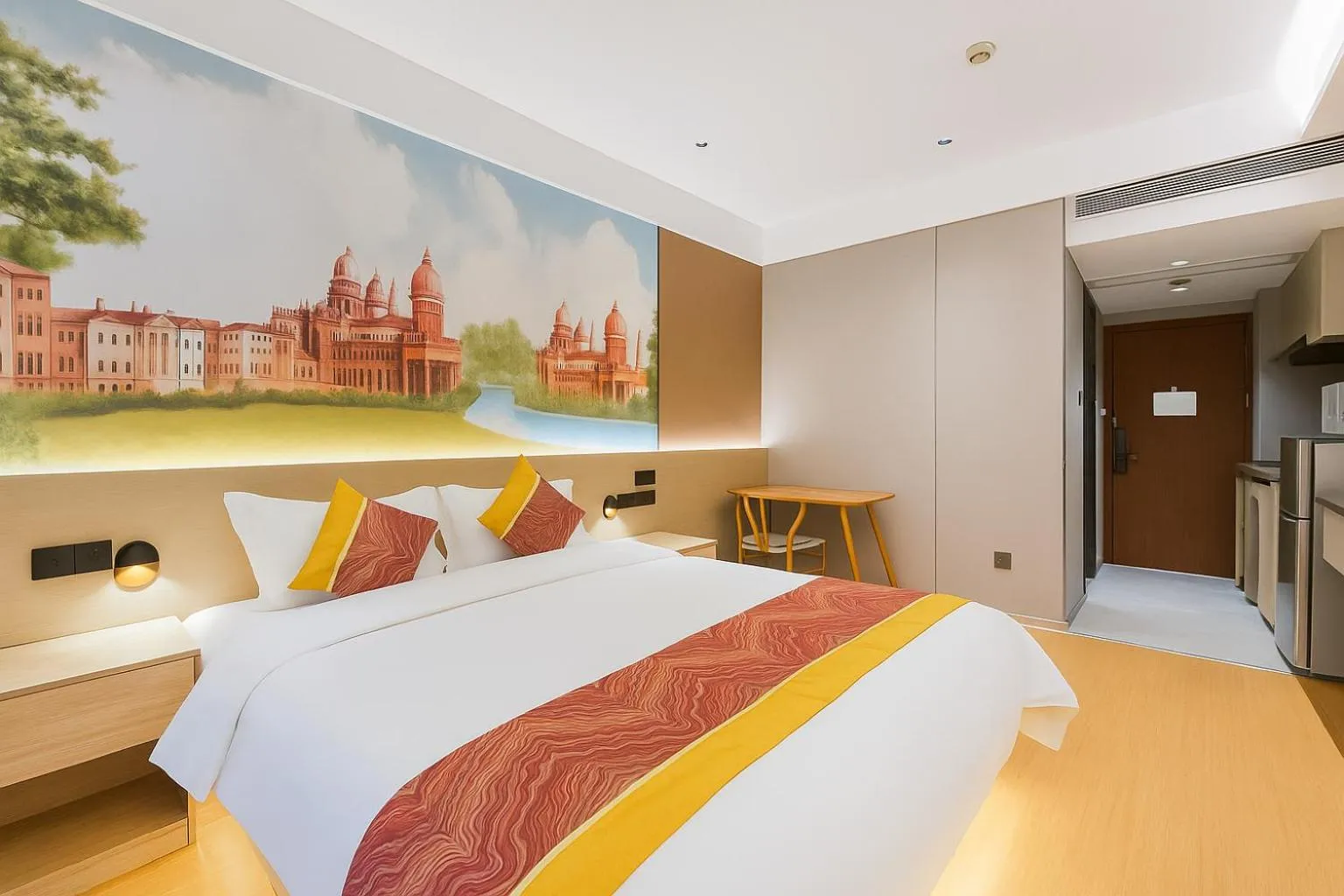 Bed in Shanghai Jiarong Hotel Apartment