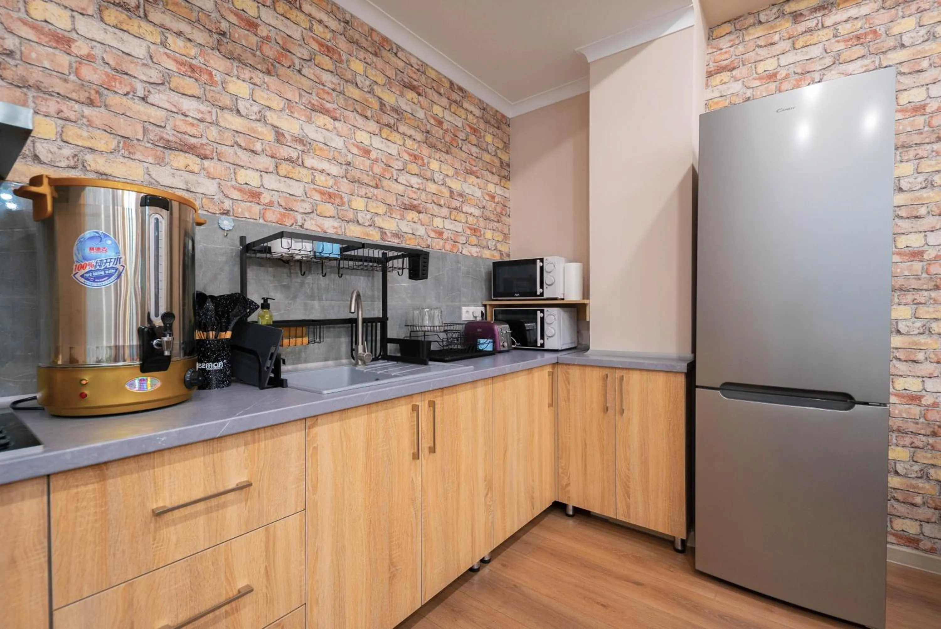 Kitchen or kitchenette in Kaganat Hostel