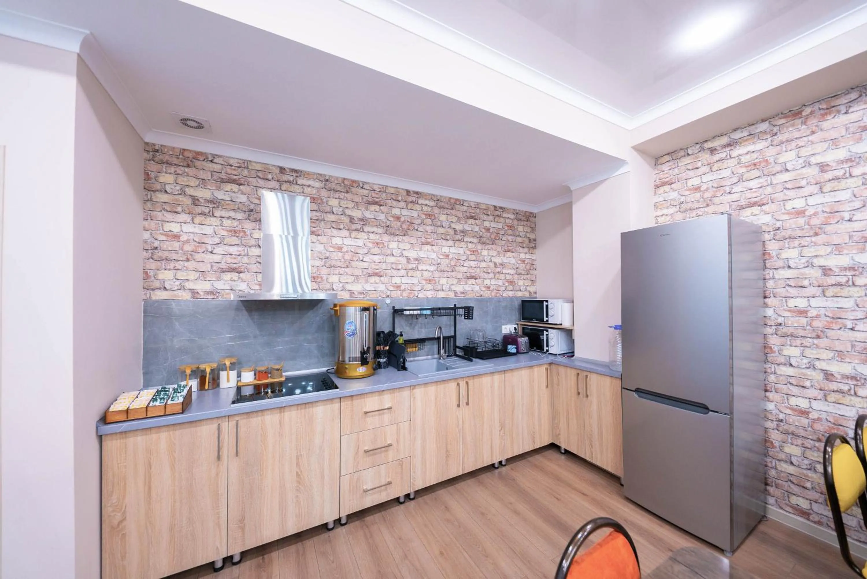 Kitchen or kitchenette in Kaganat Hostel