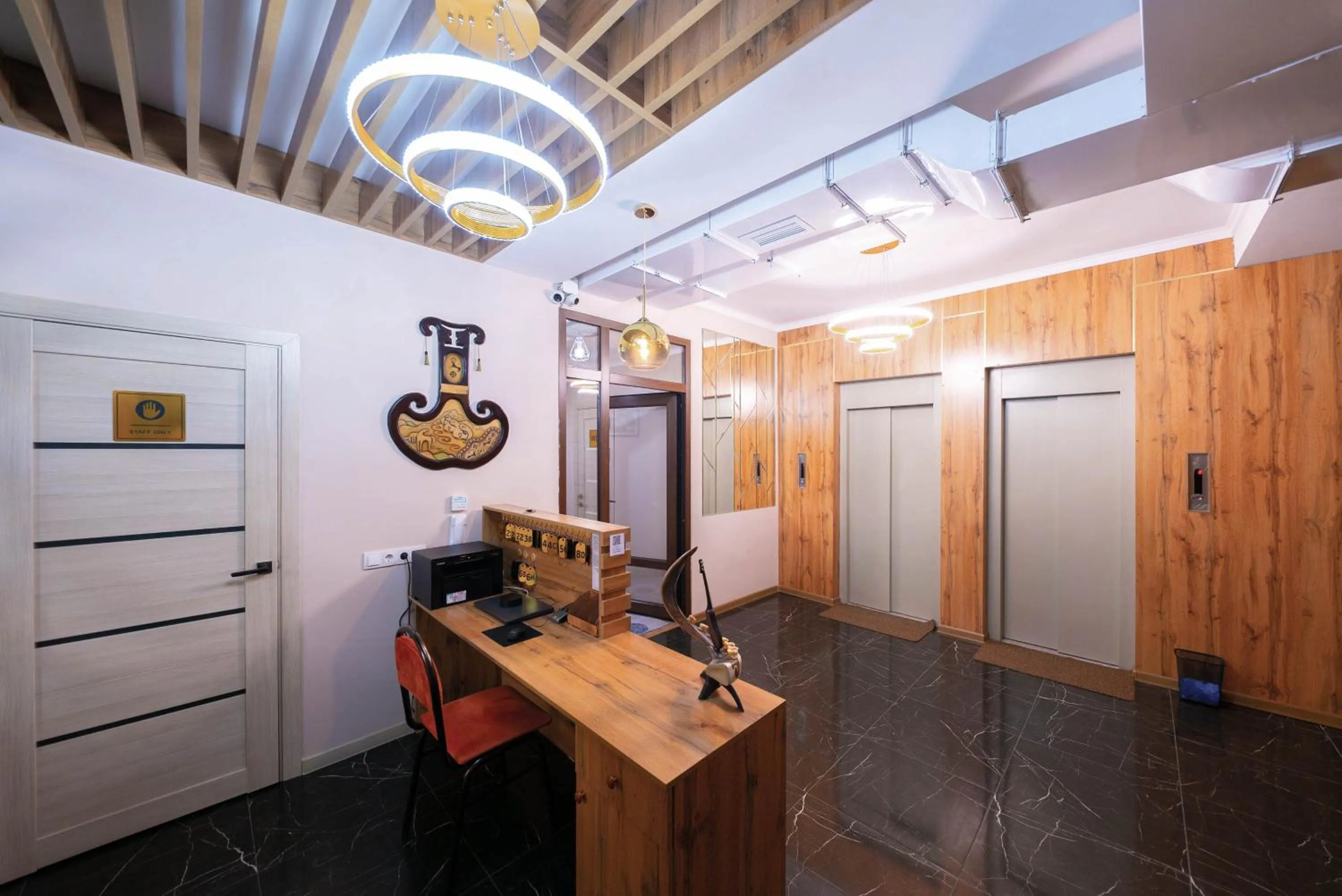 Communal lounge/ TV room in Kaganat Hostel