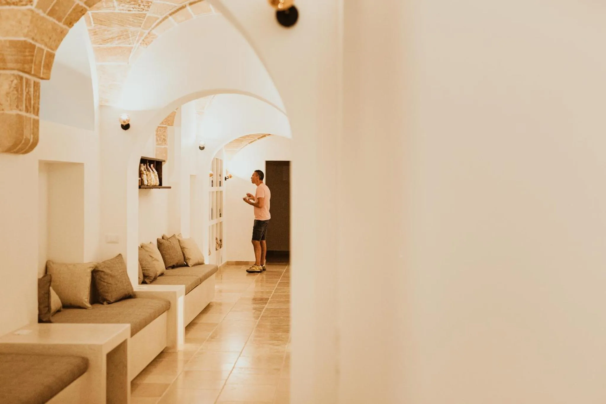 Seating area in La Corte Relais