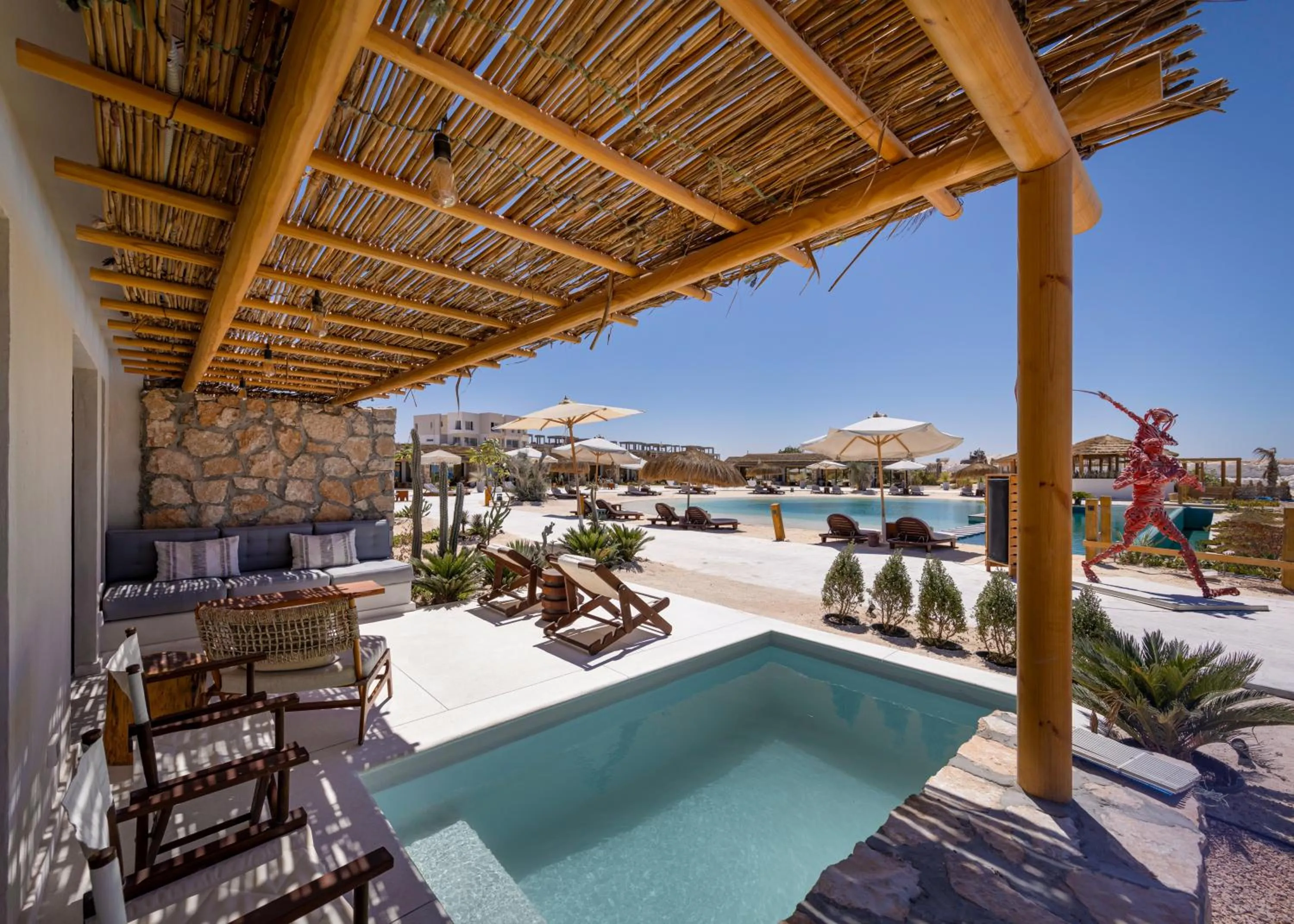 Patio in Marmarica Boutique Cabanas - Ras El Hekma - North Coast Top Rated Luxury Stay