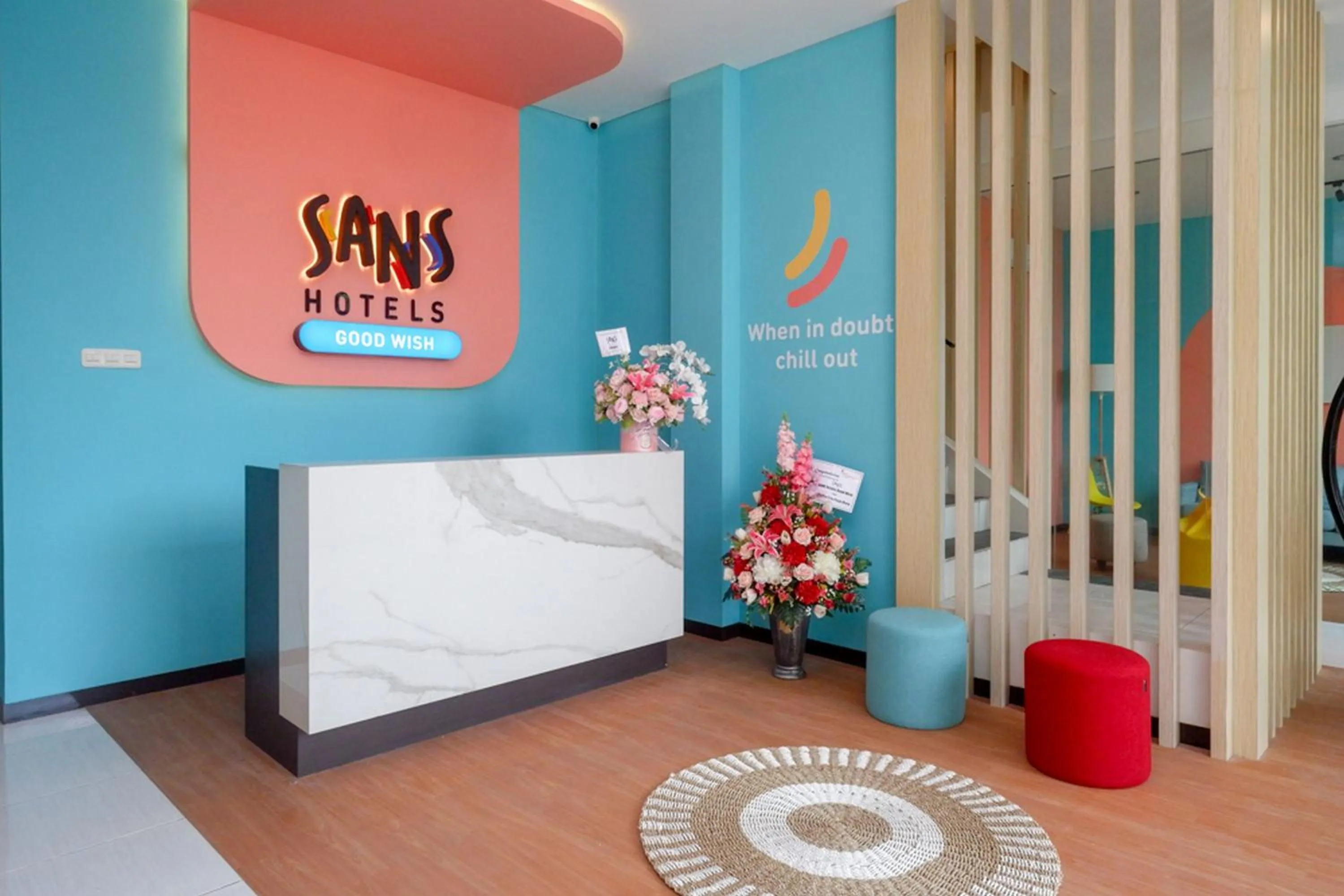 Lobby or reception, Bed in Sans Hotel Good Wish Semarang