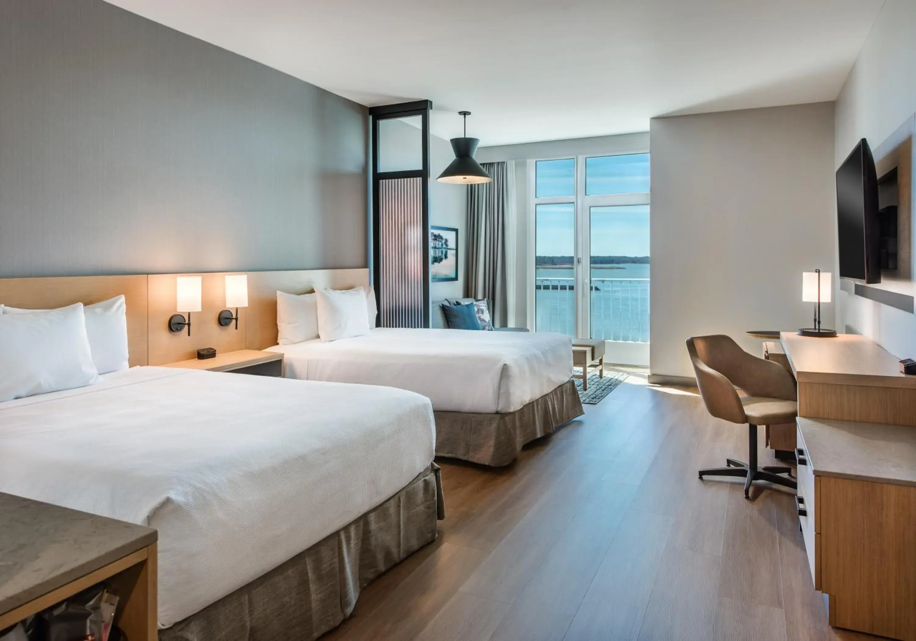 Waterfront Queen Room with Two Queen Beds with Accessible Tub - Disability Access in Hyatt Place Kent Narrows And Marina Waterfront Queen Room with Two Queen Beds with Accessible Tub - Disability Access in Hyatt Place Kent Narrows And Marina