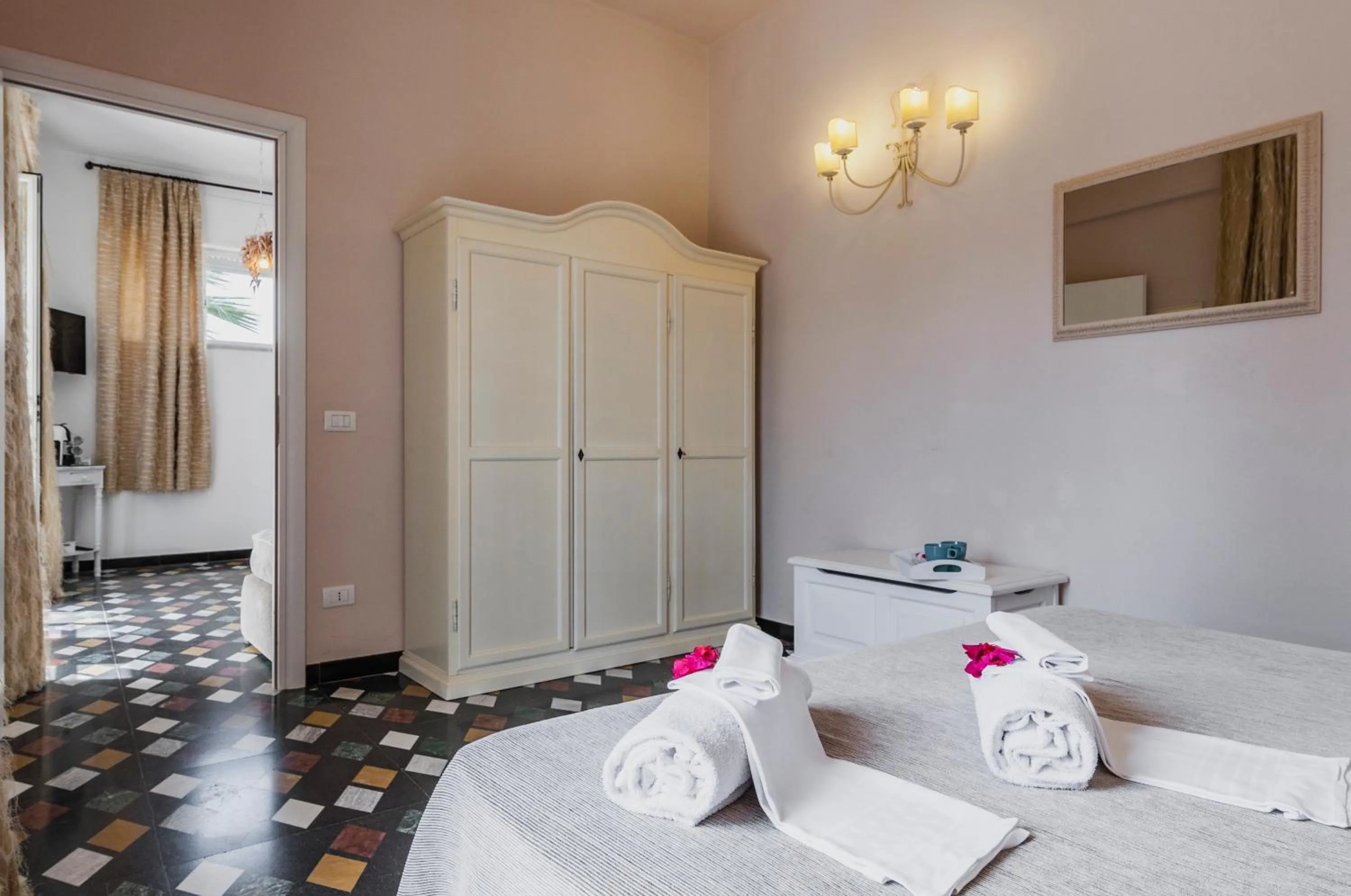 Bed in Stella del mare Apartments