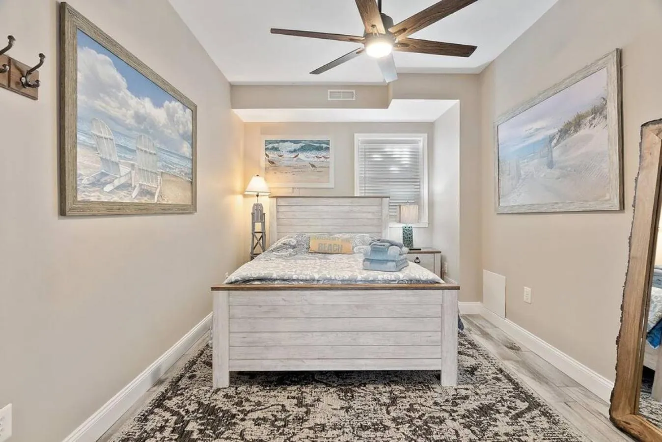 Bed in Unit C back lower unit Surfers Hideway Parking Near Lighthouse