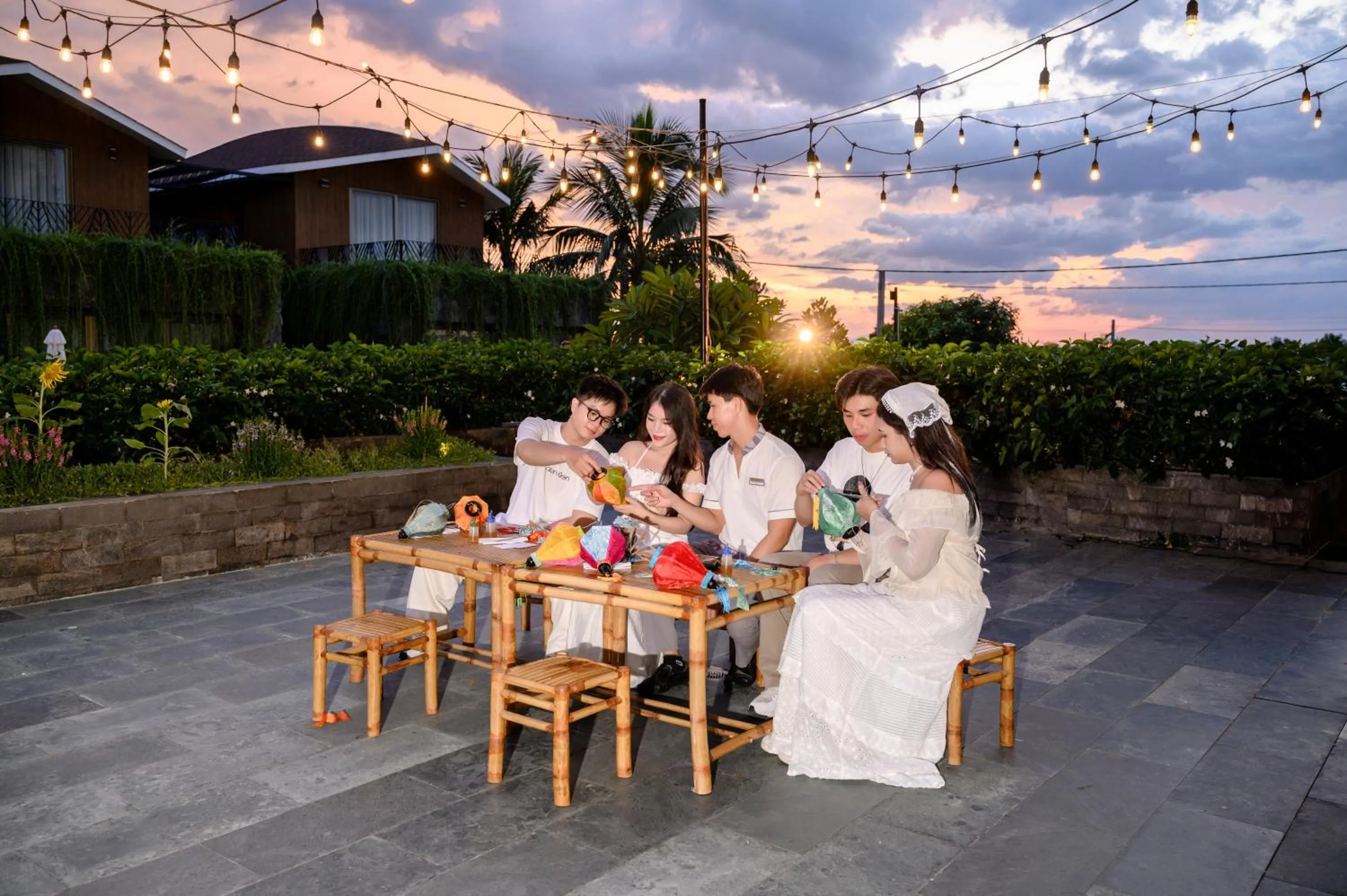 group of guests in Bellerive Hoi An Resort and Spa