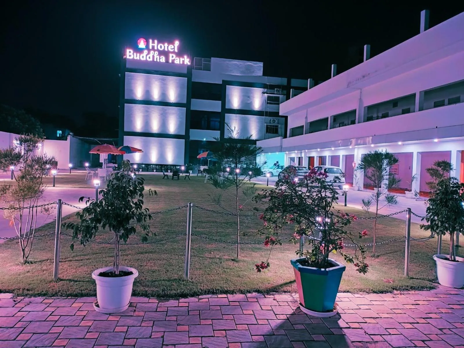 Night in Hotel Buddha Park near Sarnath, Varanasi