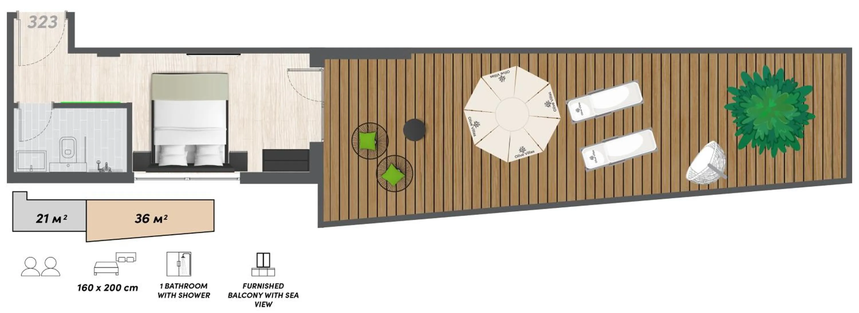 View (from property/room) in Olive Villas Beach Hotel