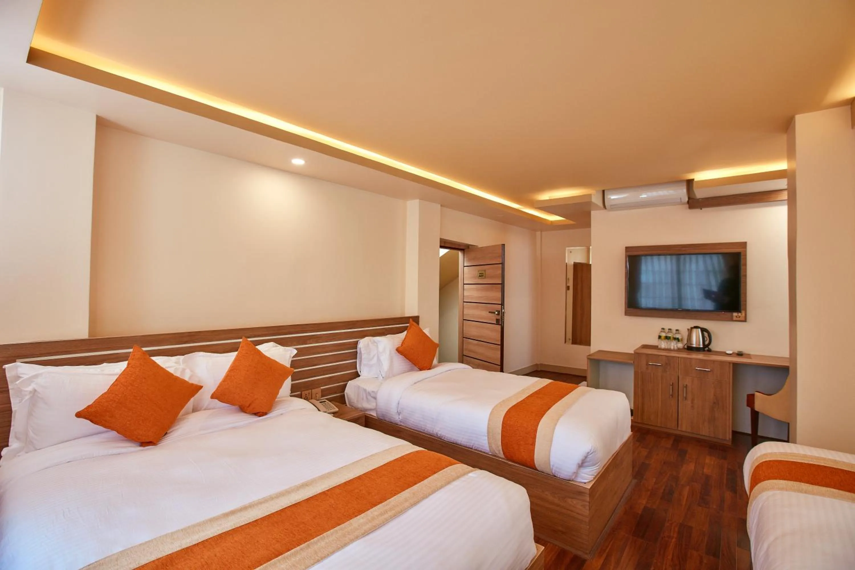 Bed in The Samrat Palace - Luxury Hotel in Kathmandu