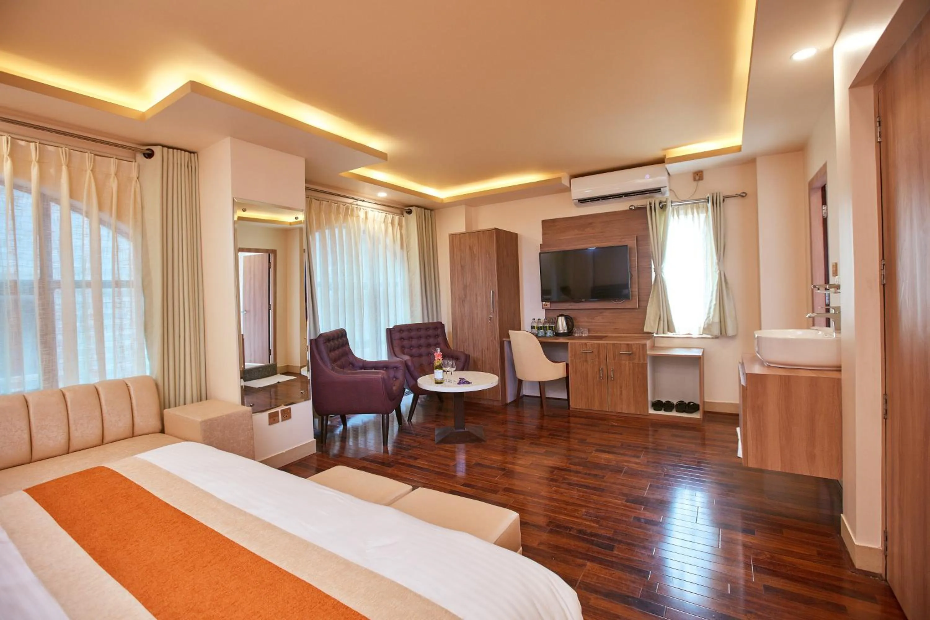 Bed in The Samrat Palace - Luxury Hotel in Kathmandu