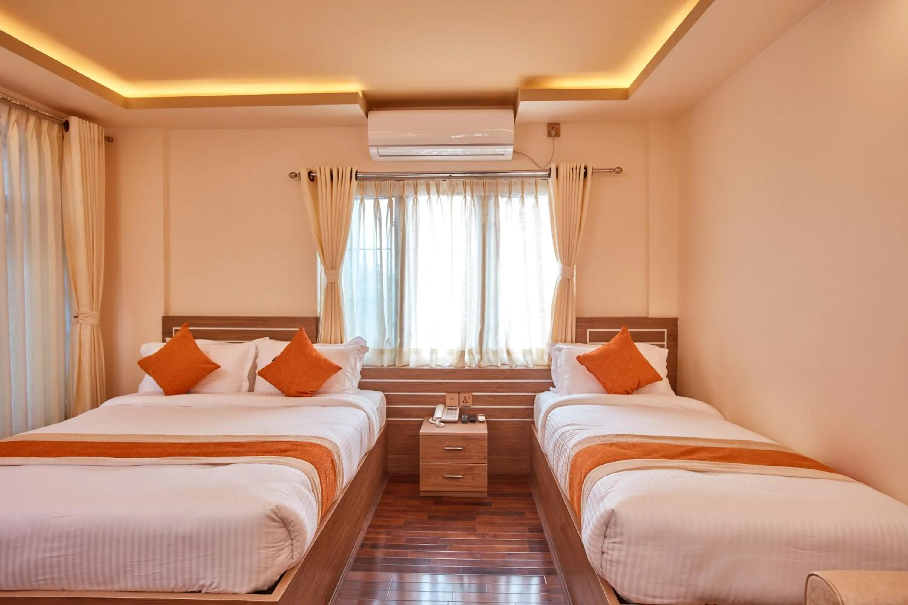 Bed in The Samrat Palace - Luxury Hotel in Kathmandu