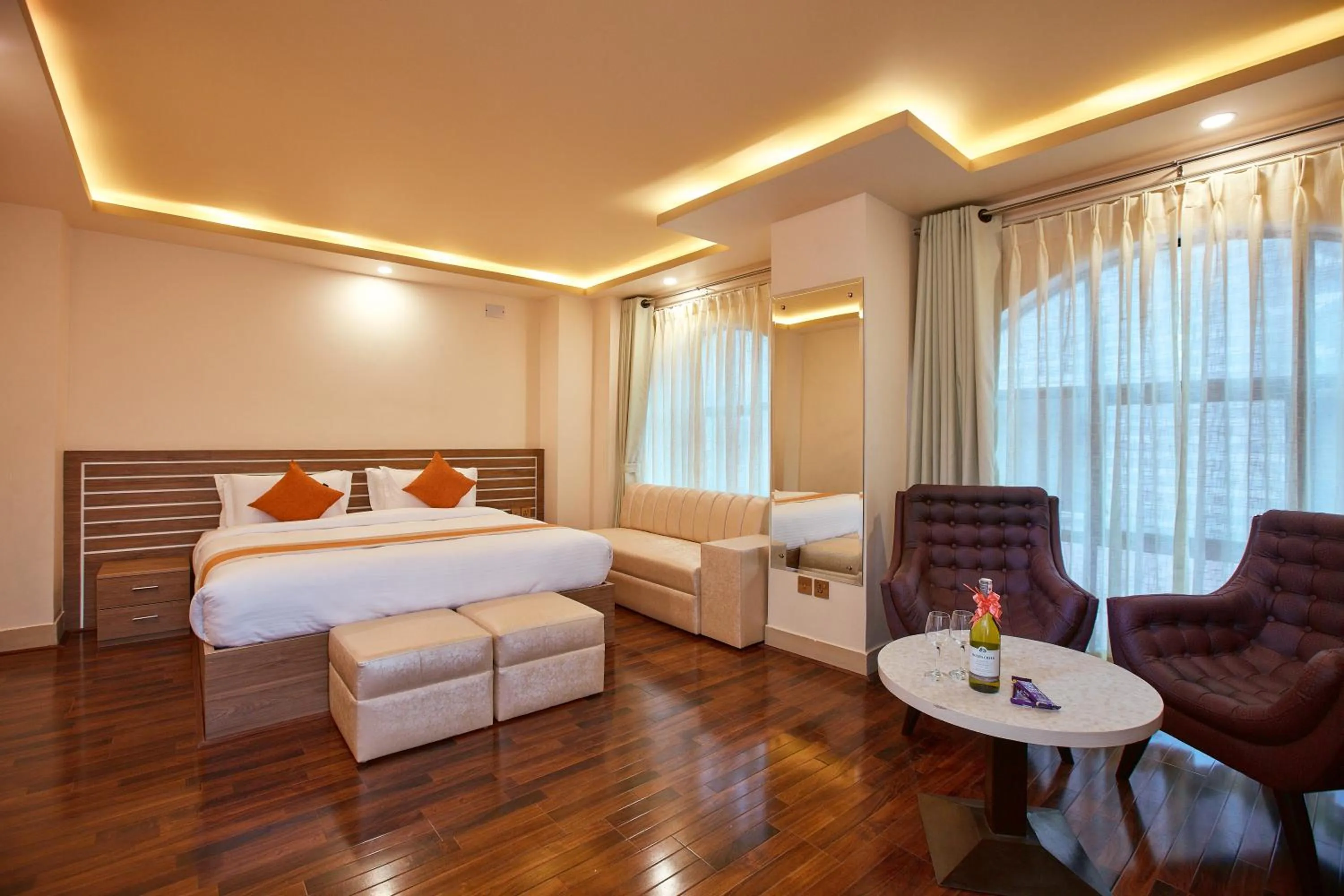 Bed in The Samrat Palace - Luxury Hotel in Kathmandu