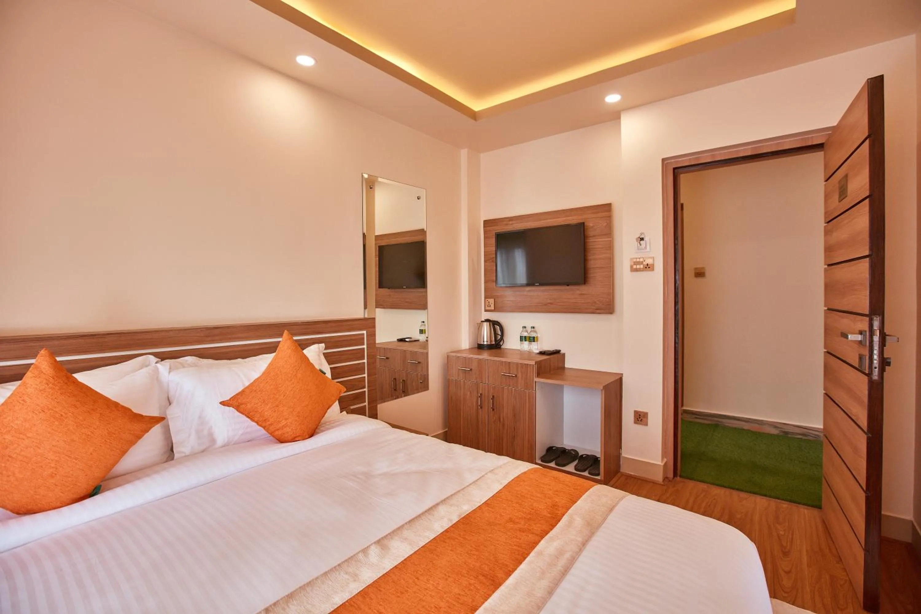 Bed in The Samrat Palace - Luxury Hotel in Kathmandu