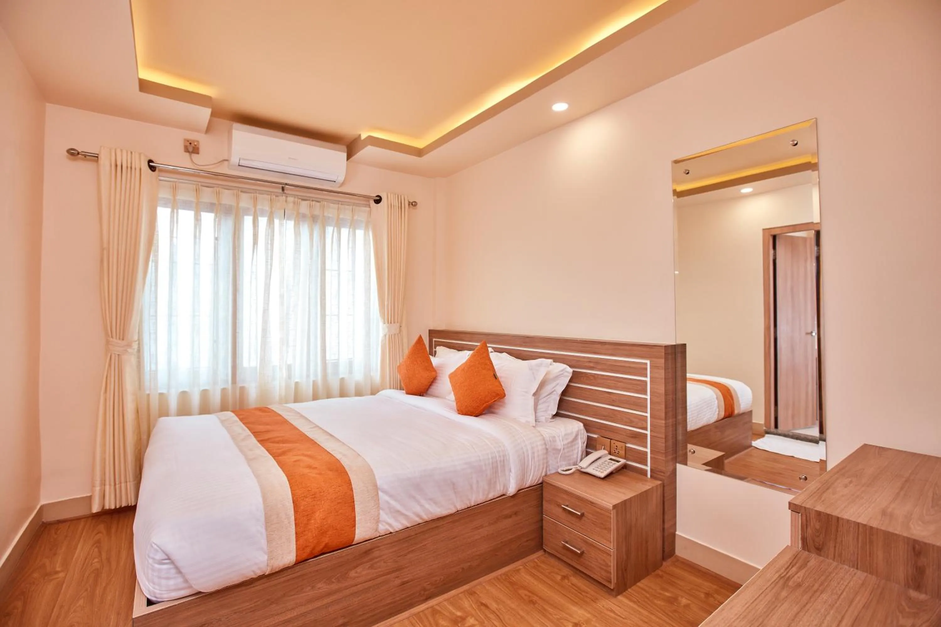 Bed in The Samrat Palace - Luxury Hotel in Kathmandu